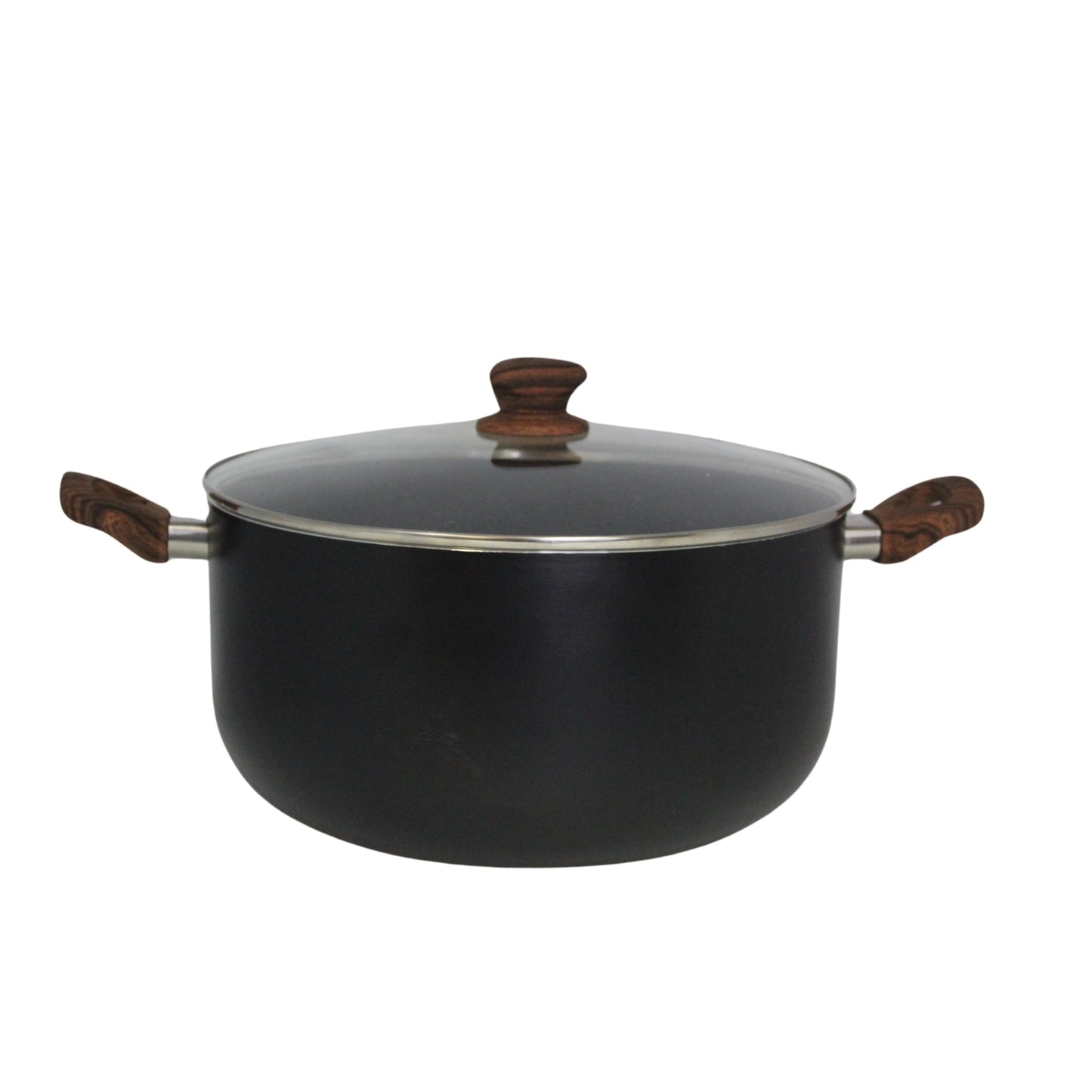 IMUSA 12.7Qt Madera Dutch Oven con Cerámica Moteada Negra