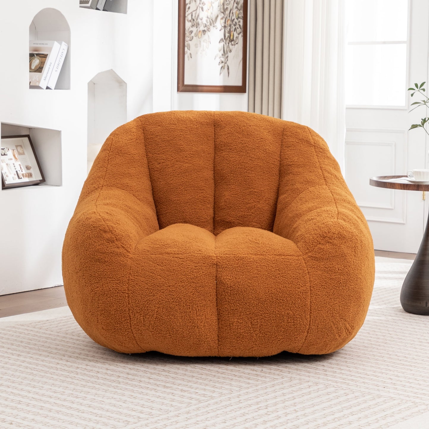 Jopath Silla Puff para Adultos y Niños, Sofá Puff Extragrande con Relleno Suave y Espuma de Alta Densidad, Sofá Perezoso para Sala de Estar Dormitorio, Gris Oscuro