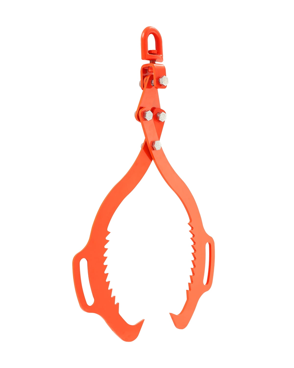 KFFKFF 28in Log Lifting Tongs, 2-Claw Design, Durable Steel Log Grapple, 1100LBS Capacity, Swivel Timber Grappler, Eagle Claw Style, Suitable for Trucks, Tractors, Forklifts