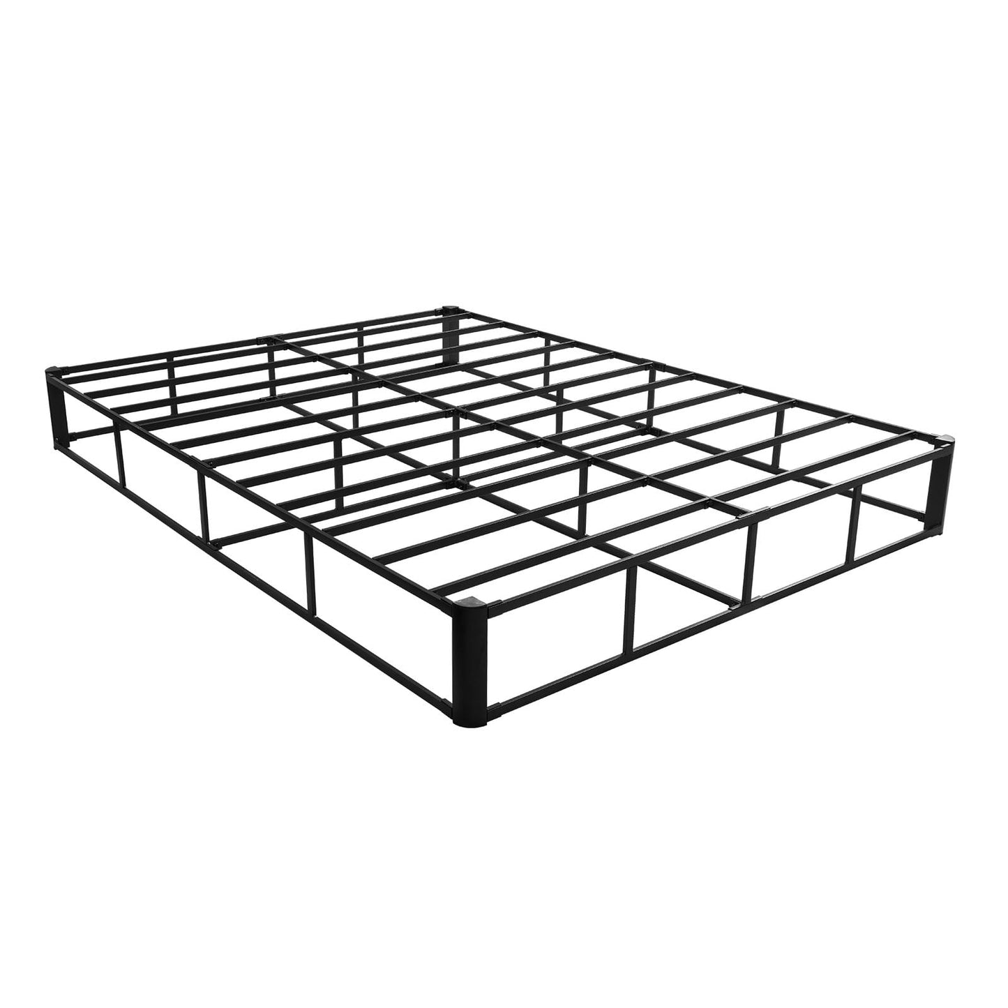 KFFKFF Queen Size Box Spring with Washable Fabric Cover, Sturdy Metal Frame for Mattress Support, 9.1-Inch Foundation, 3500 lbs Weight Capacity, Simple Assembly, Dimensions 79.1 x 59.6 x 9.1 Inches