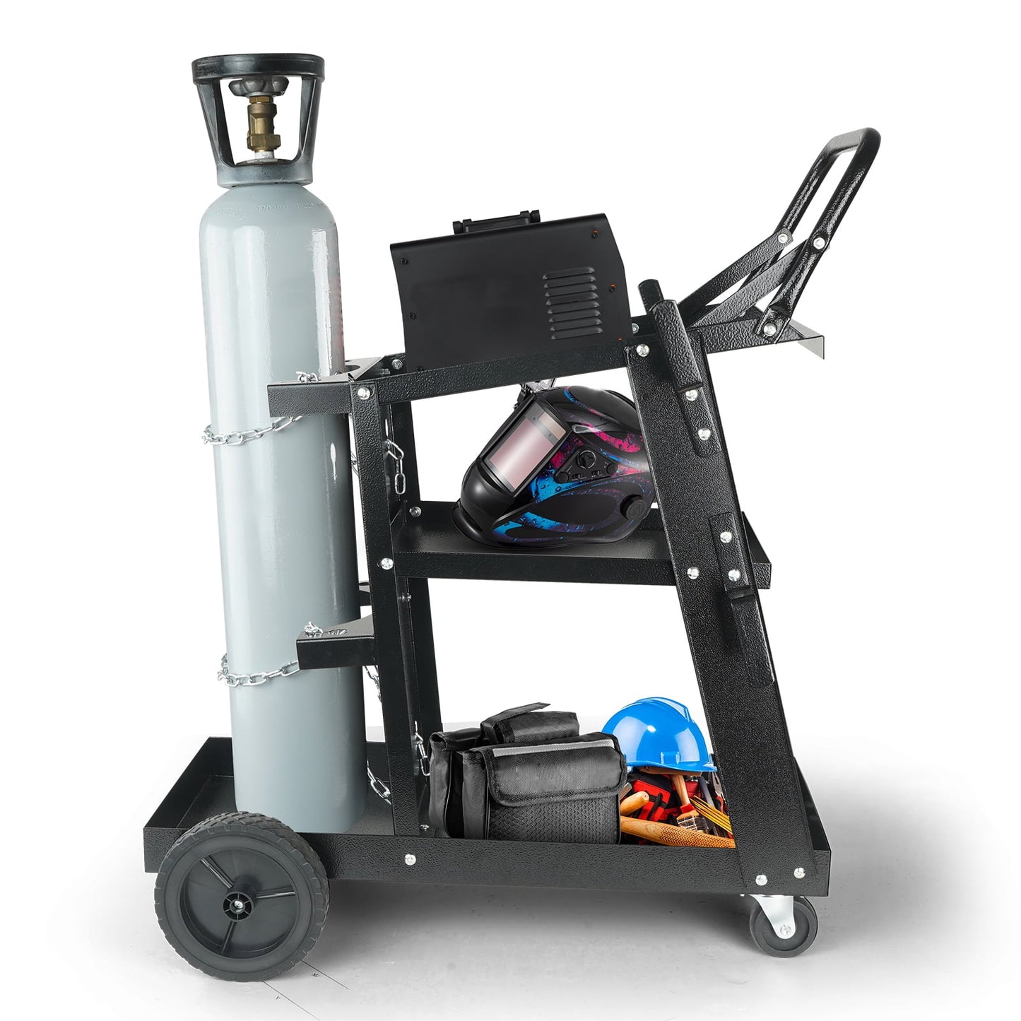 KFFKFF Welding Cart 3-Tier 400 lb. With 360° Swivel Wheels