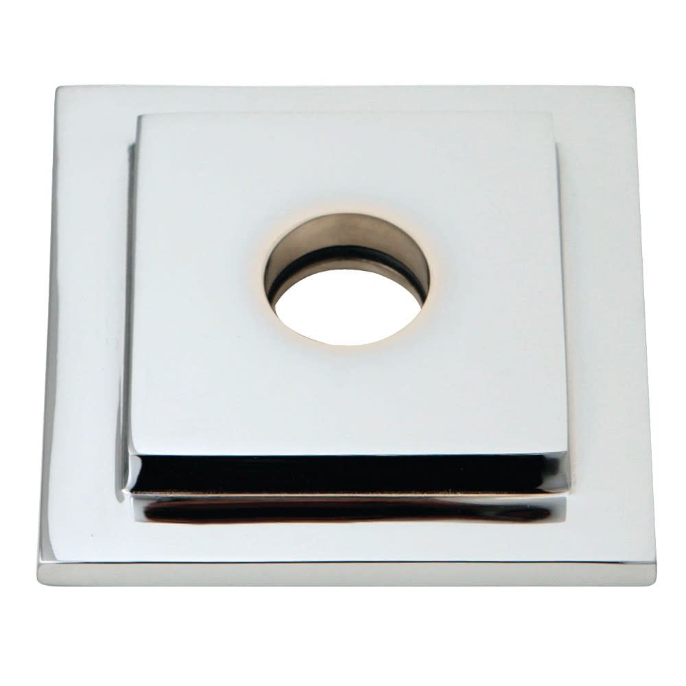 Kingston Brass FLSQUARE1 Claremont Standard Mount Heavy Duty Square Solid Cast Brass Shower Flange, Polished Chrome