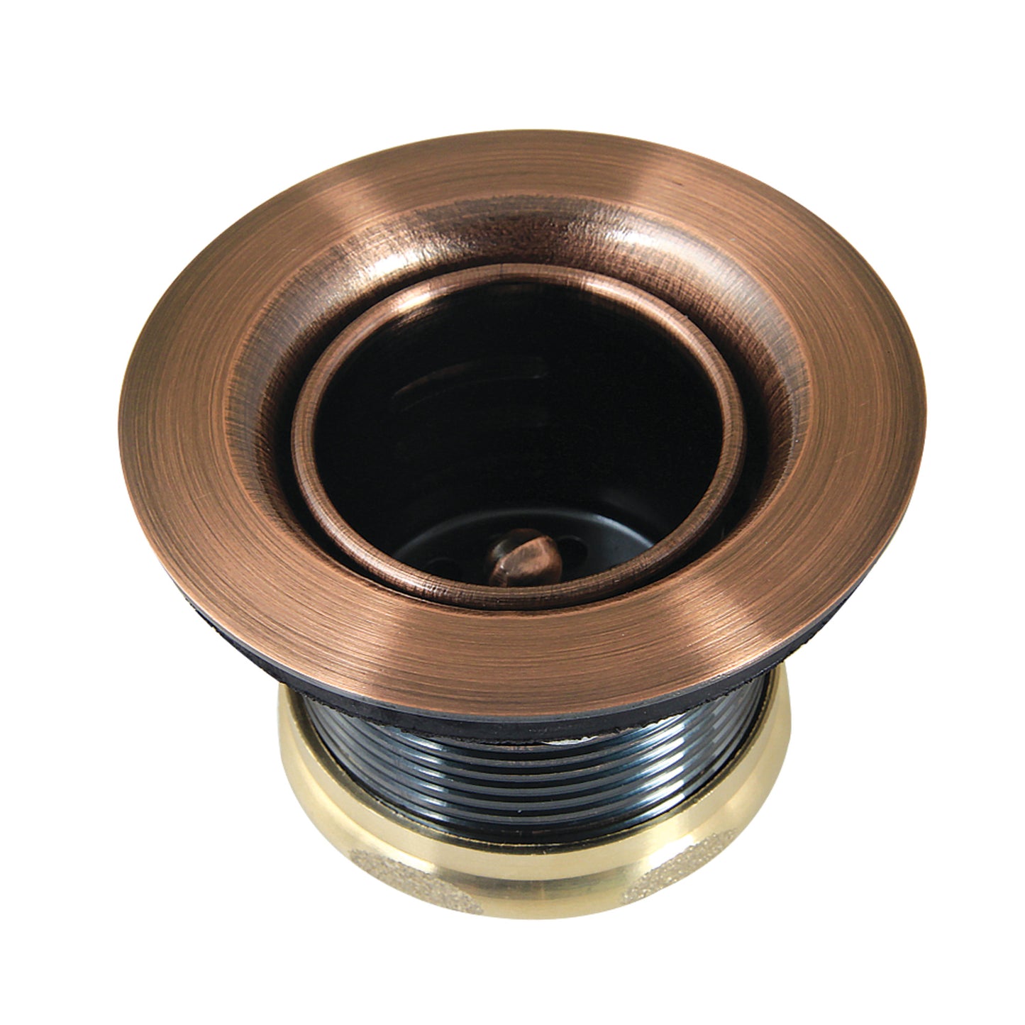 Kingston Brass K451BAC Portland Stainless Steel Bar Sink Basket Strainer in Antique Copper