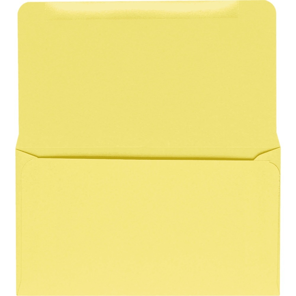 LUXPaper 6 1/4 Remittance Envelopes, Pastel Canary, 3 1/2 x 6, 50/Pack