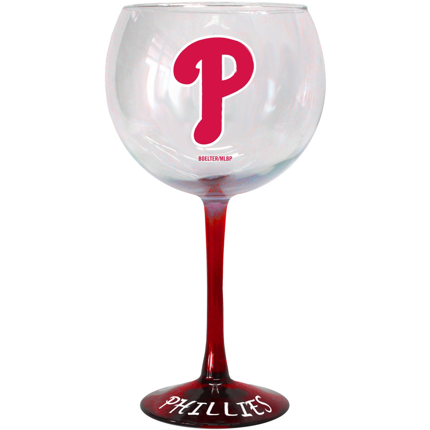 MLB Philadelphia Phillies Copa de Vino con Globos Hecha a Mano de la