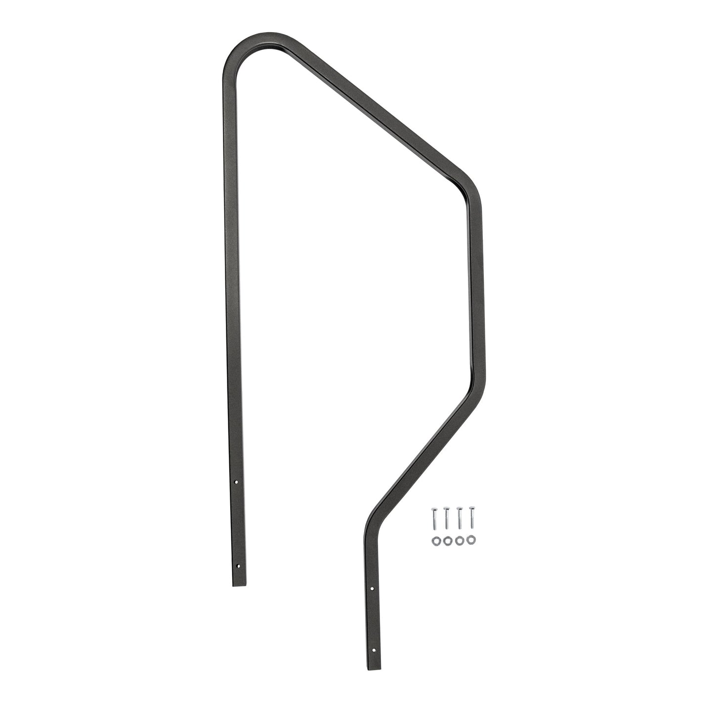 MOR/ryde STP214-120H Entry Step Hand Rail; StepAbove â„¢; Use With 2nd Generation StepAbove 4 Step RV Steps; Black; Powder Coated