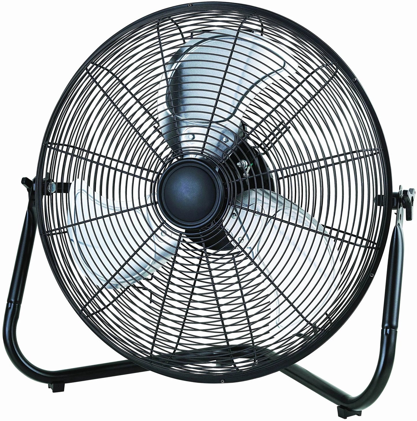 Mainstays Ventilador de Piso de Acero Negro Inclinable de Alta Velocidad de 20" y 3 Velocidades