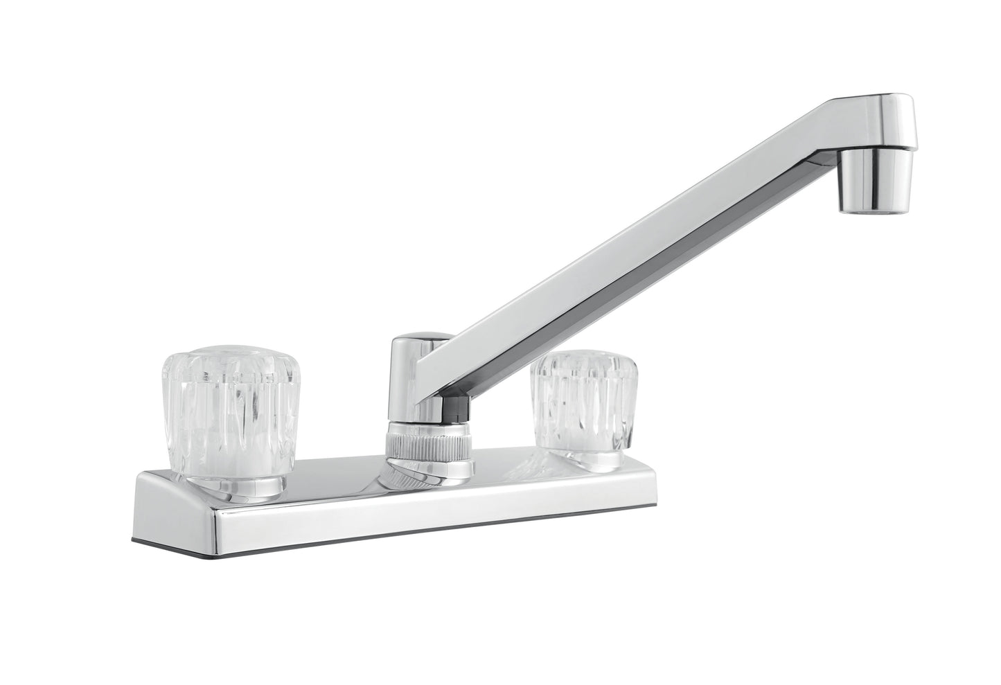 Mainstays Kitchen Faucet, Dual Acrylic Handles, Chrome Finish, Nonmetallic Body