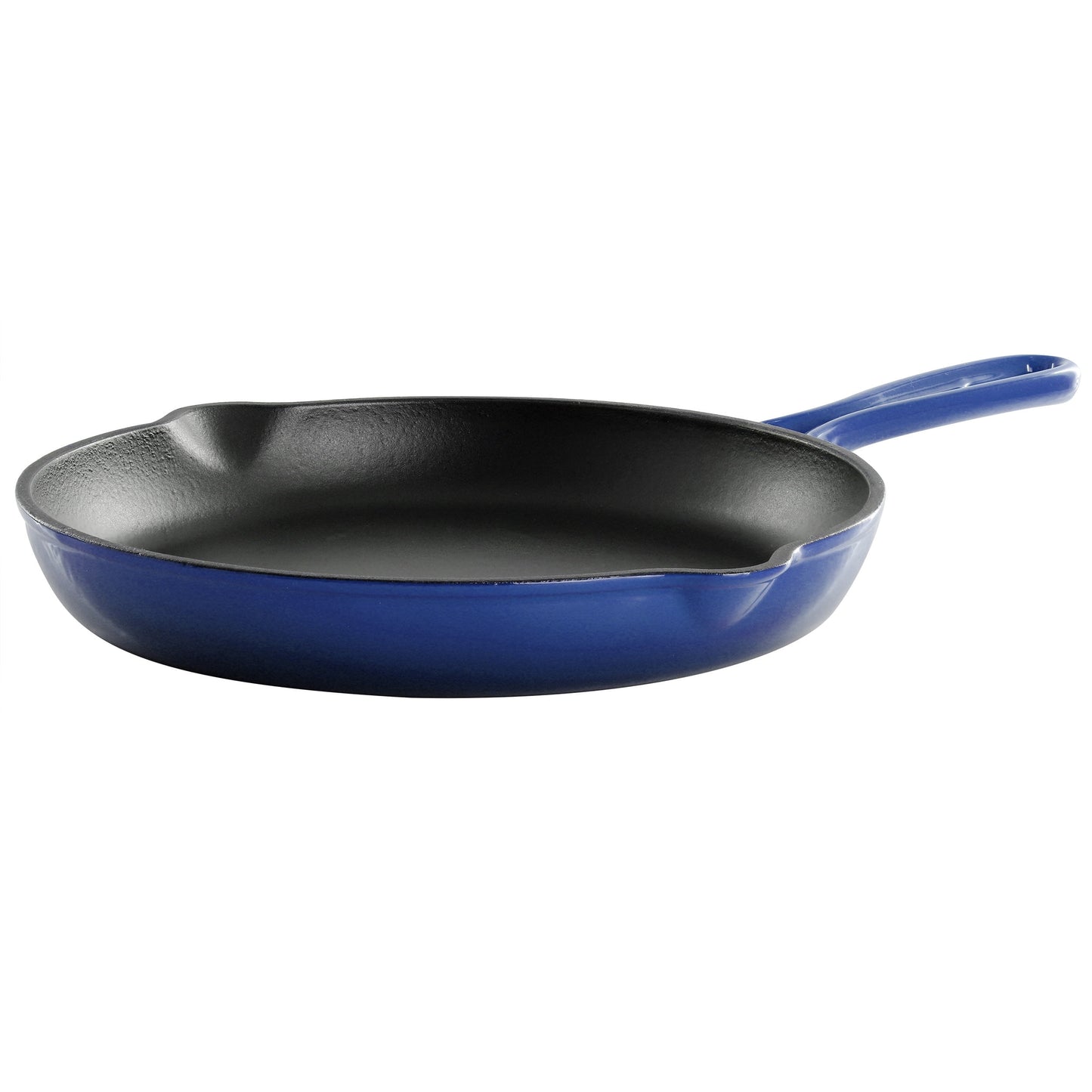MegaChef Round 10.25 Inch Enameled Cast Iron Skillet in Gradient Dark Blue