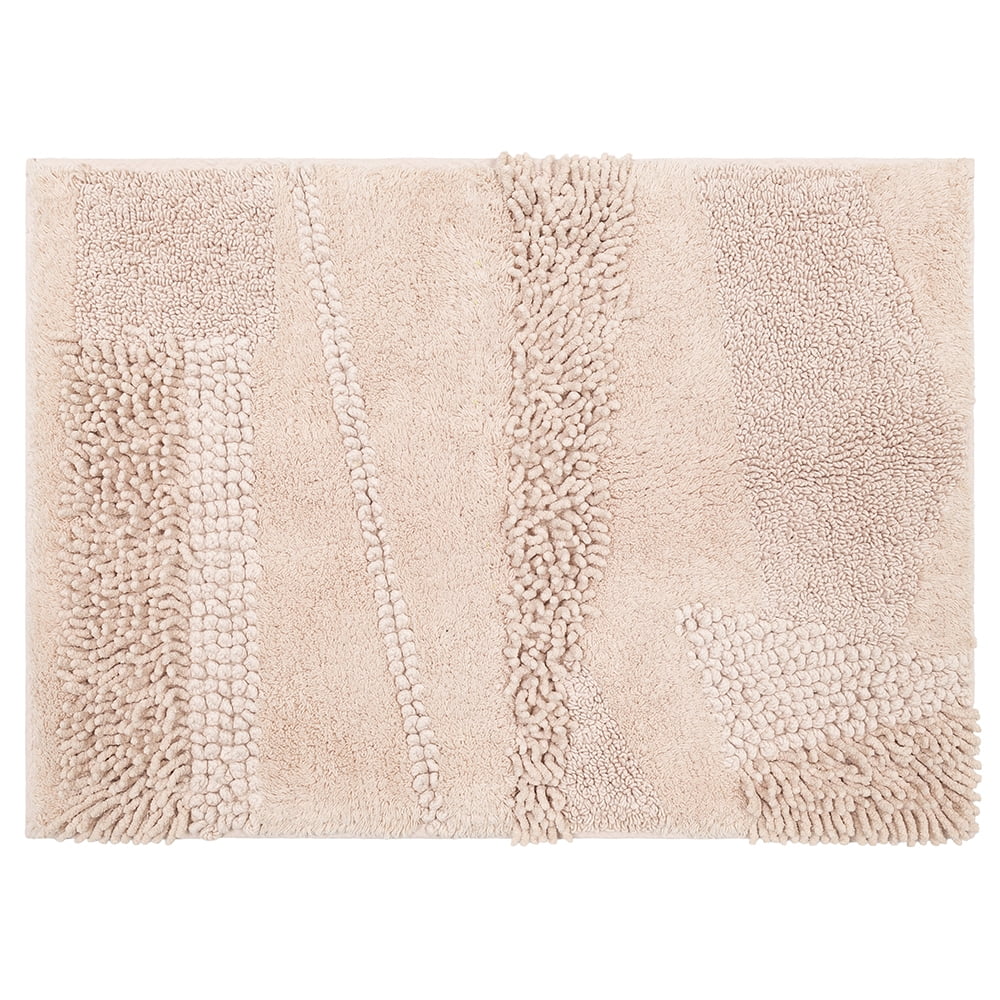 Mohawk Home Plush Cotton Fade/Stain Resistant Non-slip Machine Washable Bath Mat, Blush, 2' x 5'