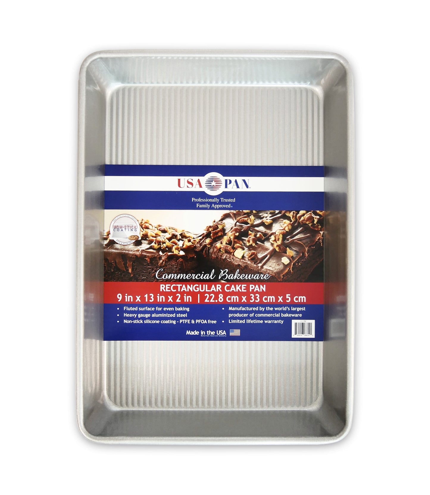 Pan Bakeware Pastel Antiadherente sin Costuras de 9 x 13 Pulgadas Pan, Acero Aluminizado