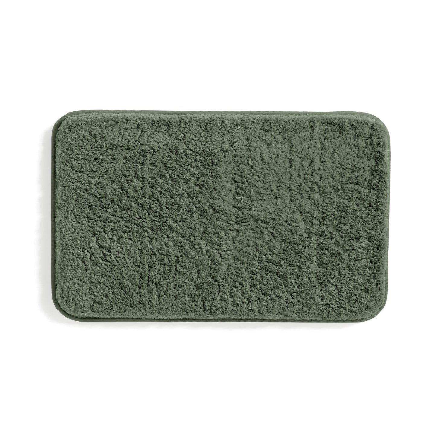 Plush Absorbent Bath Mat Rug with Anti-Skid Rubber Backing, 34 x 21, Sage, by Noble Linens