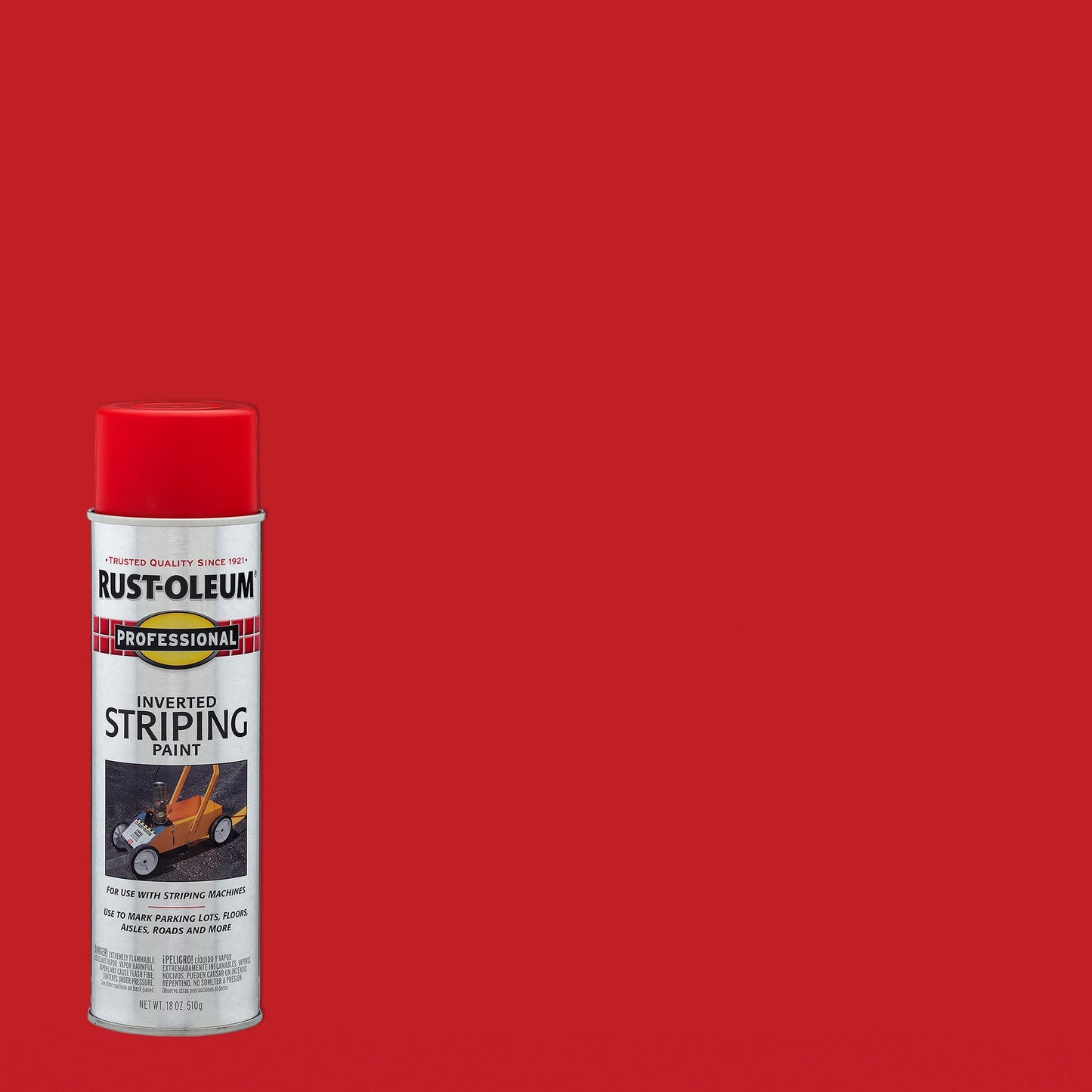 6 Pack, Red, Rust-Oleum Professional Inverted Striping Paint Spray-211777, 18 oz