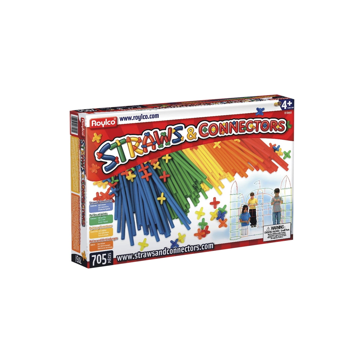 Roylco® Straws & Connector Set, 705 Pieces