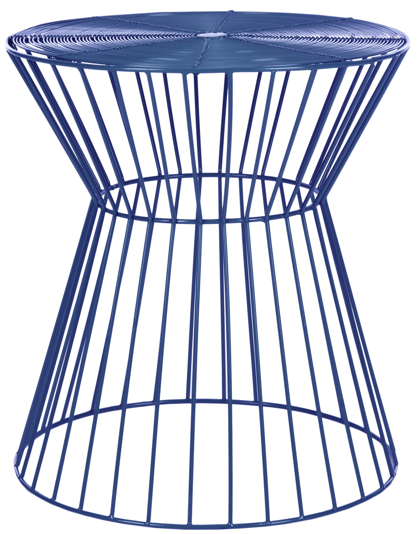 SAFAVIEH Adele 17.3 in. H Classic Mid Century Iron Wire Stool, Dark Blue