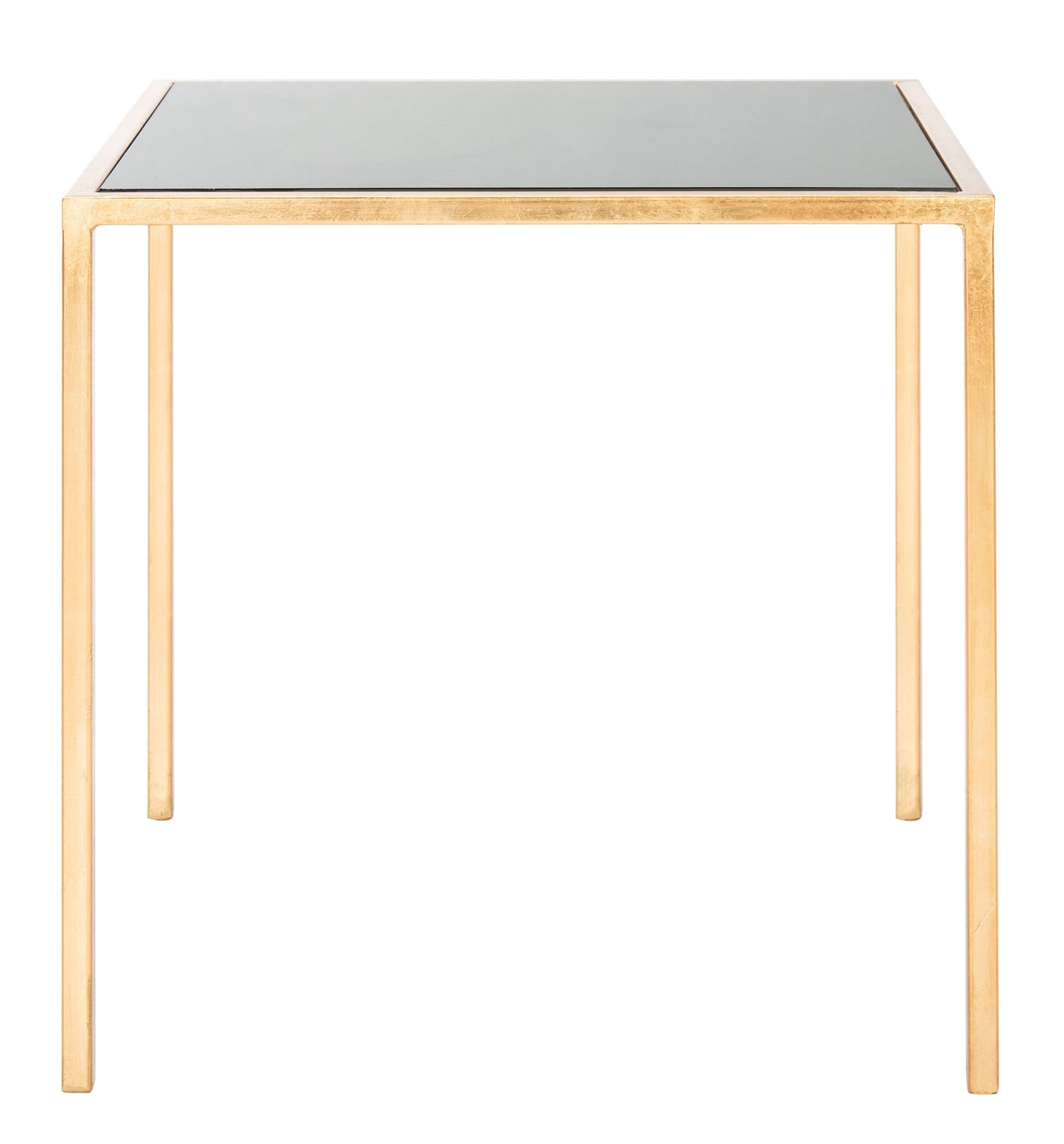 SAFAVIEH Kiley 18" Classic Top Accent Table, Gold Leaf/Black Glass
