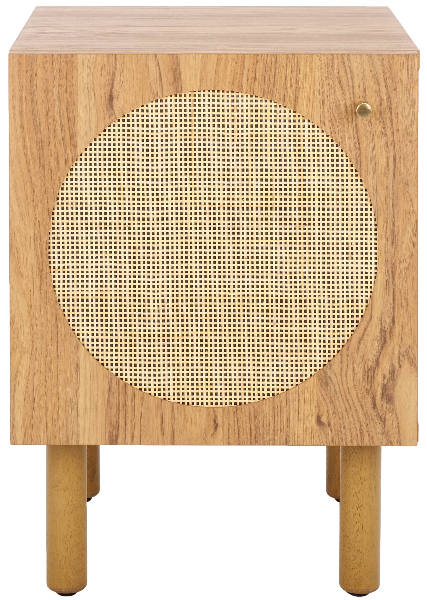 SAFAVIEH Ophelia Coastal 1 Door Night Stand, Oak/Natural (14.8 in. W x 15.5 in. D x 20.8 in. H)