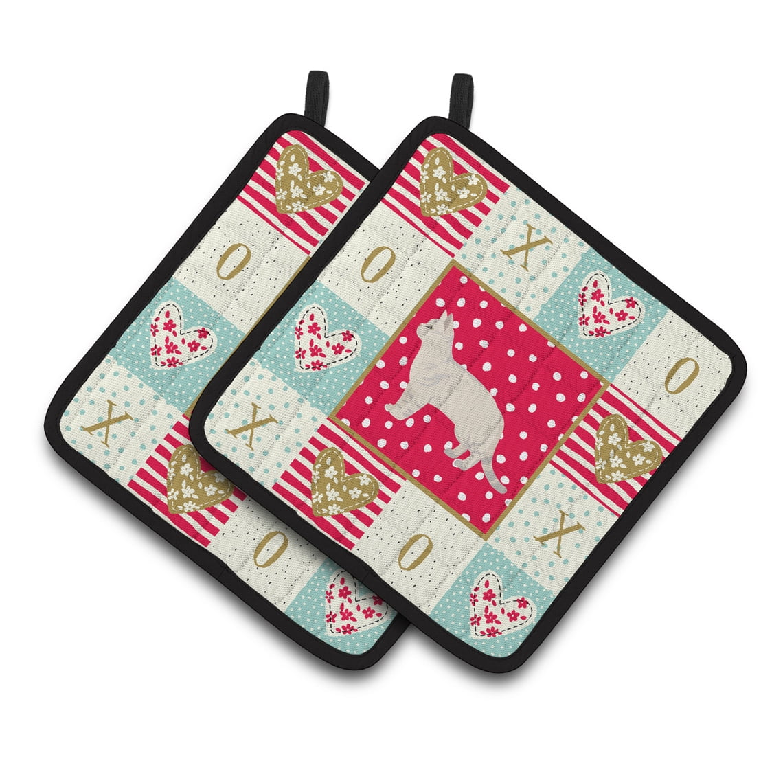 Shorthair #2 Cat Love Pair of Pot Holders