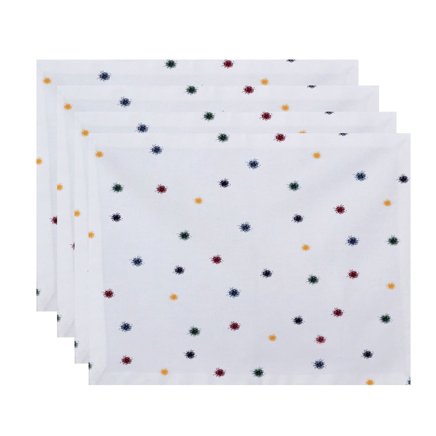 Simply Daisy, 18 x 14 inch, Veggie Dots Placemat (set of 4), Green