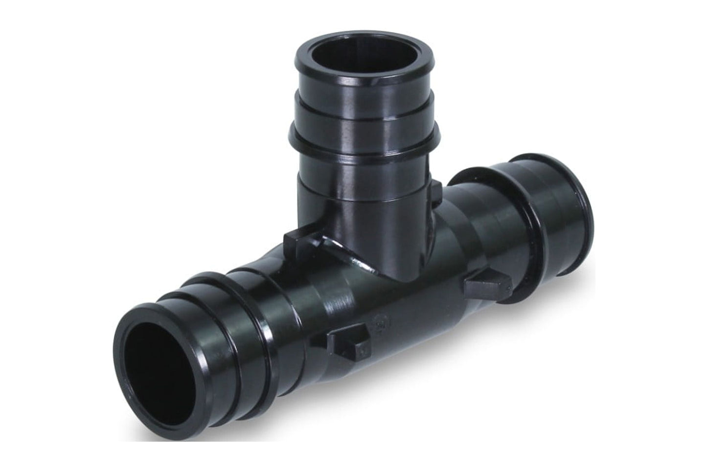 Supply Giant PEX-A Tee Pipe Fitting; Plastic Poly Alloy; 1-1/4'’ Expansion Barb; Black