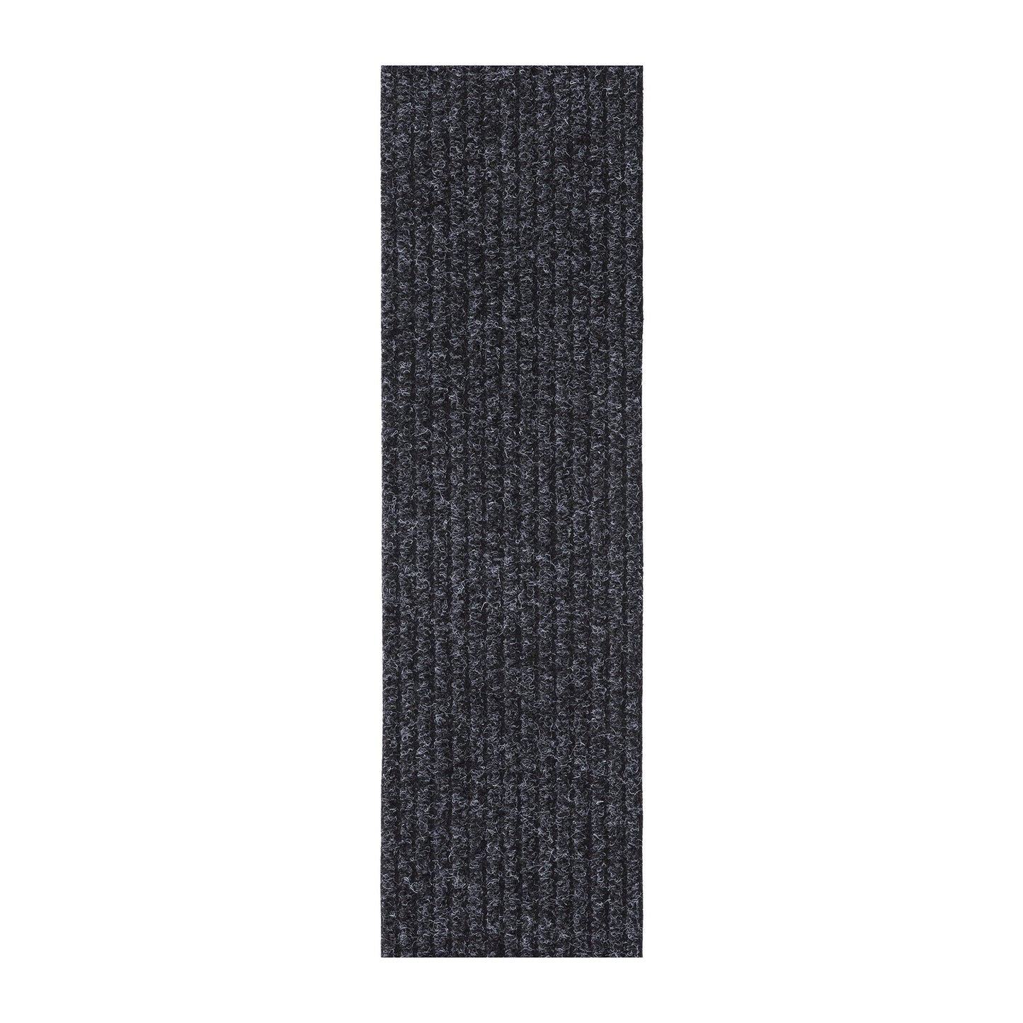 Sweet Home Stores Waterproof Non-Slip Rubberback 8" x 30" Indoor/Outdoor Stair Treads, 14 Pack, Black