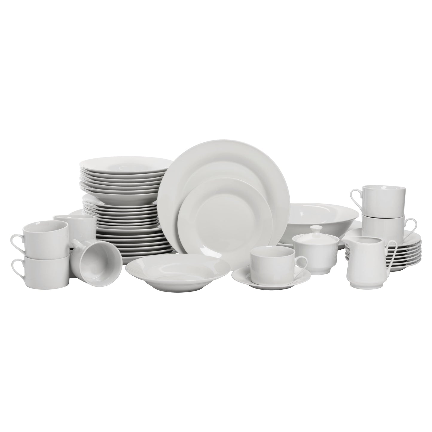 10 Strawberry Street Simply White Square 45-Piece Entertaining Dinnerware Set