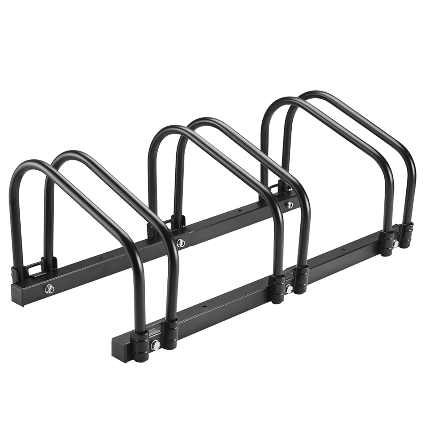Trimate Bicycle Floor Parking Rack Stand for 3 Bicycles, Indoor Home Garage Storage, 2.4" Width for Most of Bicycles, 27.8"x12.6"x10.3", Steel Black Powder Coated