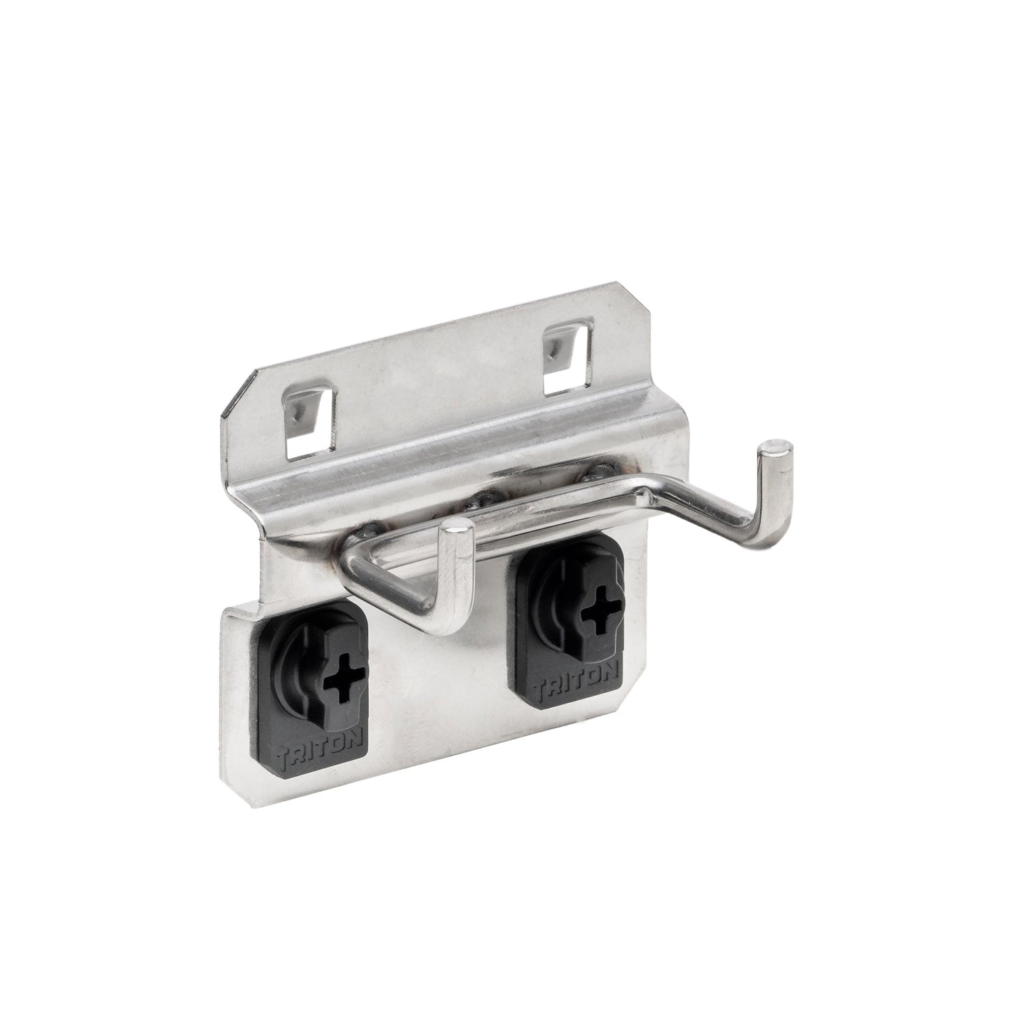 Triton Products® 1 In. Double Rod 90 Degree Bend 3/16 In. Dia. Stainless Steel Pegboard Hook for Stainless Steel LocBoard, 3 Pack