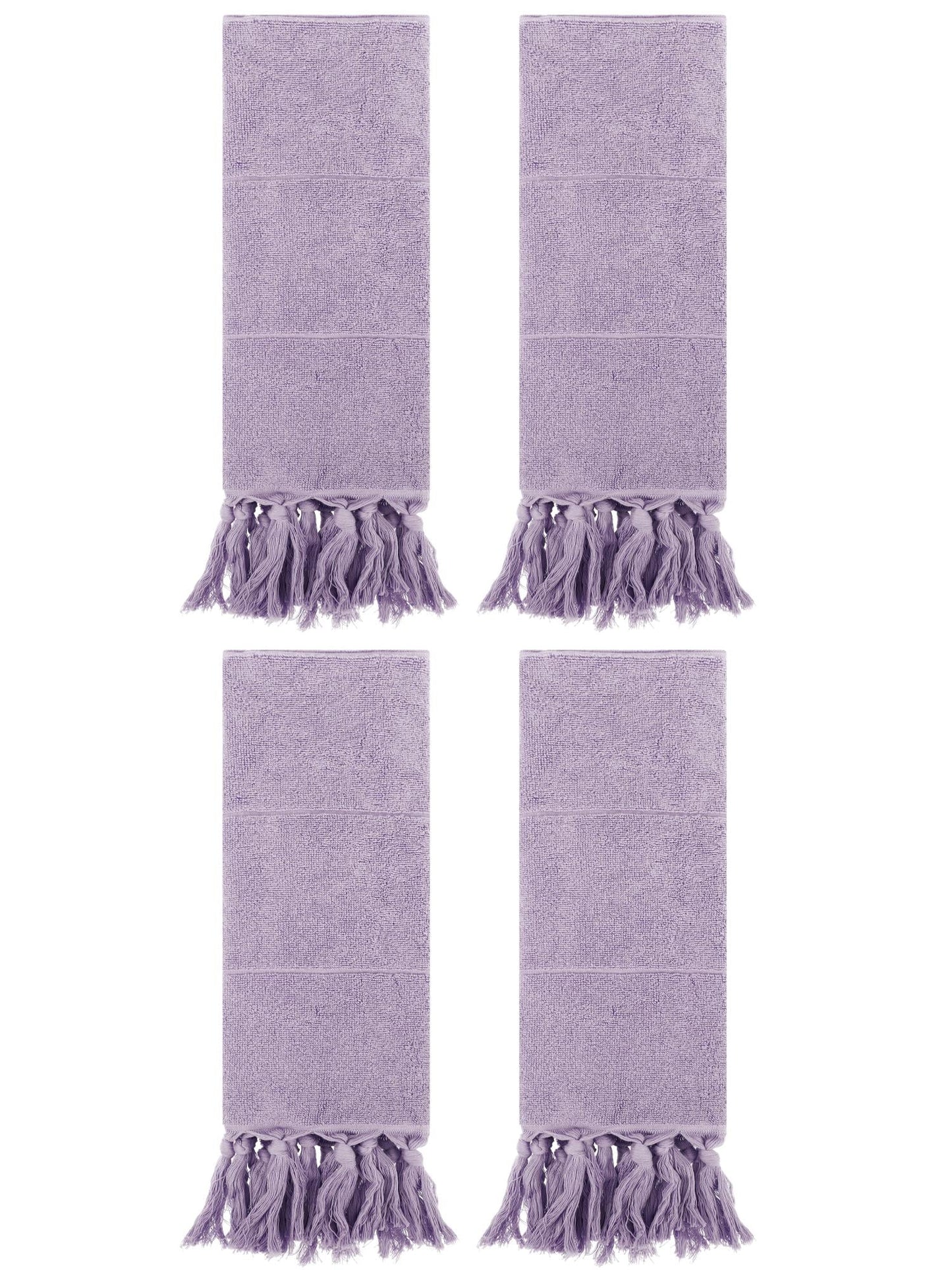 Unique Bargains 4 Pcs Turkish Hand Towels Purple 14" x 30"