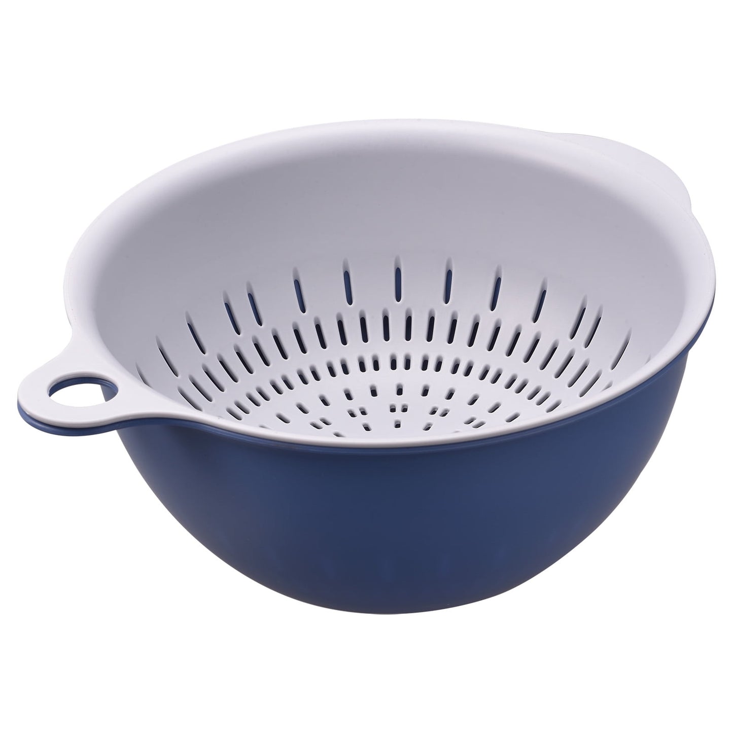 Unique Bargains Kitchen Strainer Colander Bowl Set Double Layer Drain Basin and Basket Blue