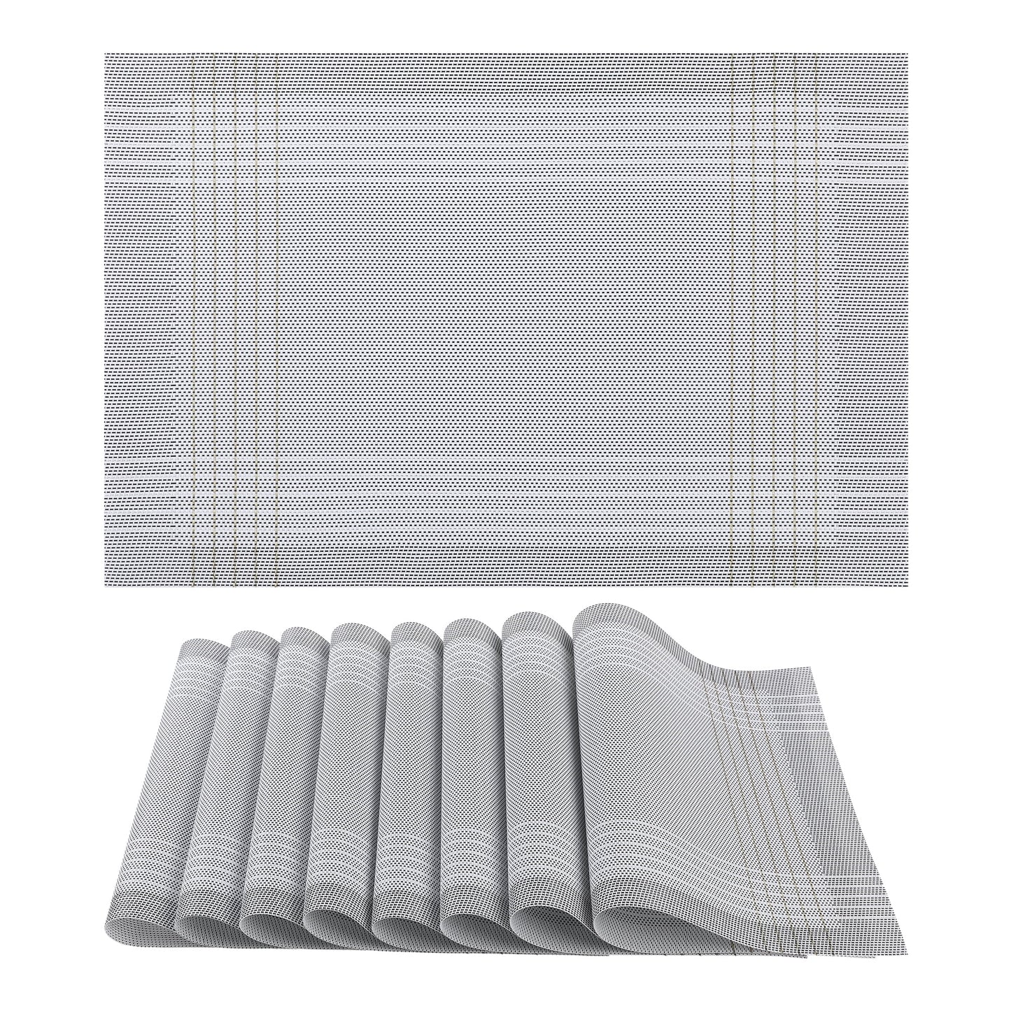 Unique Bargains Juego de 8 Manteles Individuales para Mesa de Comedor Decoración Interior Tapete de Cocina Café