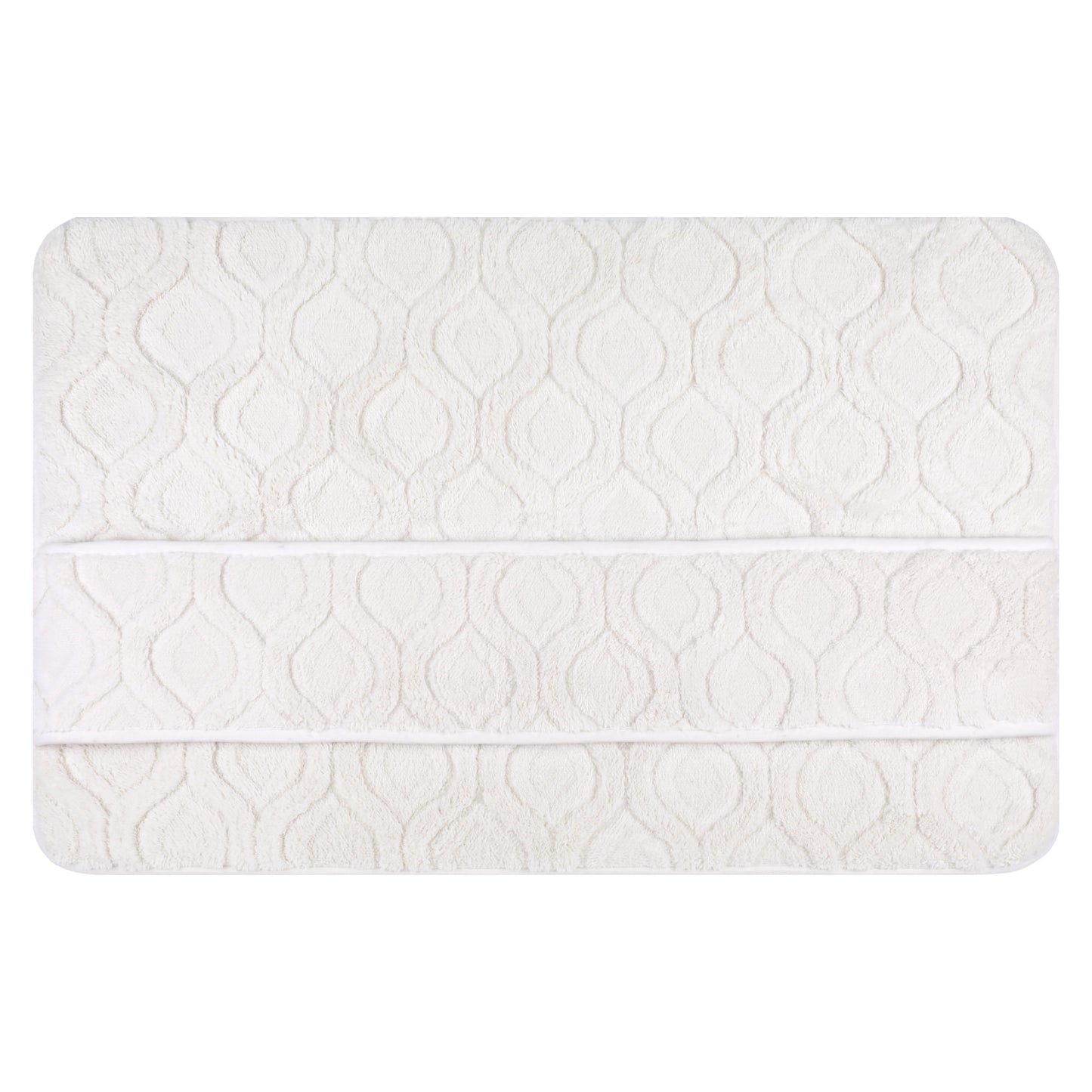 Unique Bargains Quick Dry Bath Mat Non Slip Washable Absorbent Rug White 24“ x 36"