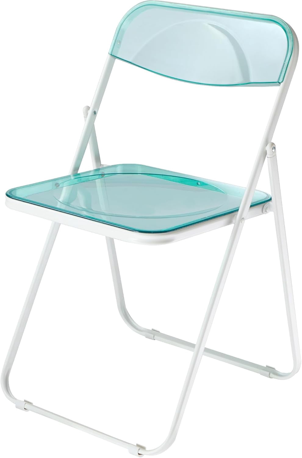 Urban Shop Silla Moderna Plegable de AcrÃlico Transparente con Estructura de Cromo, Transparente