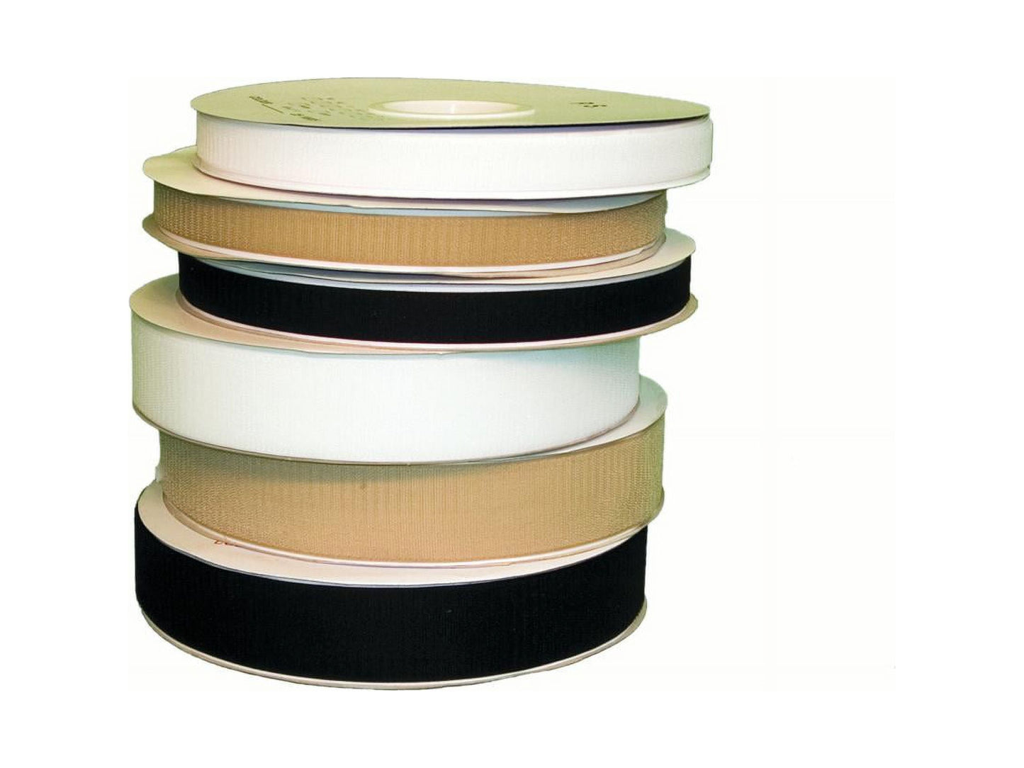 Velcro 1/2" hook, 25 yard box,black, non-adhesive webbingback