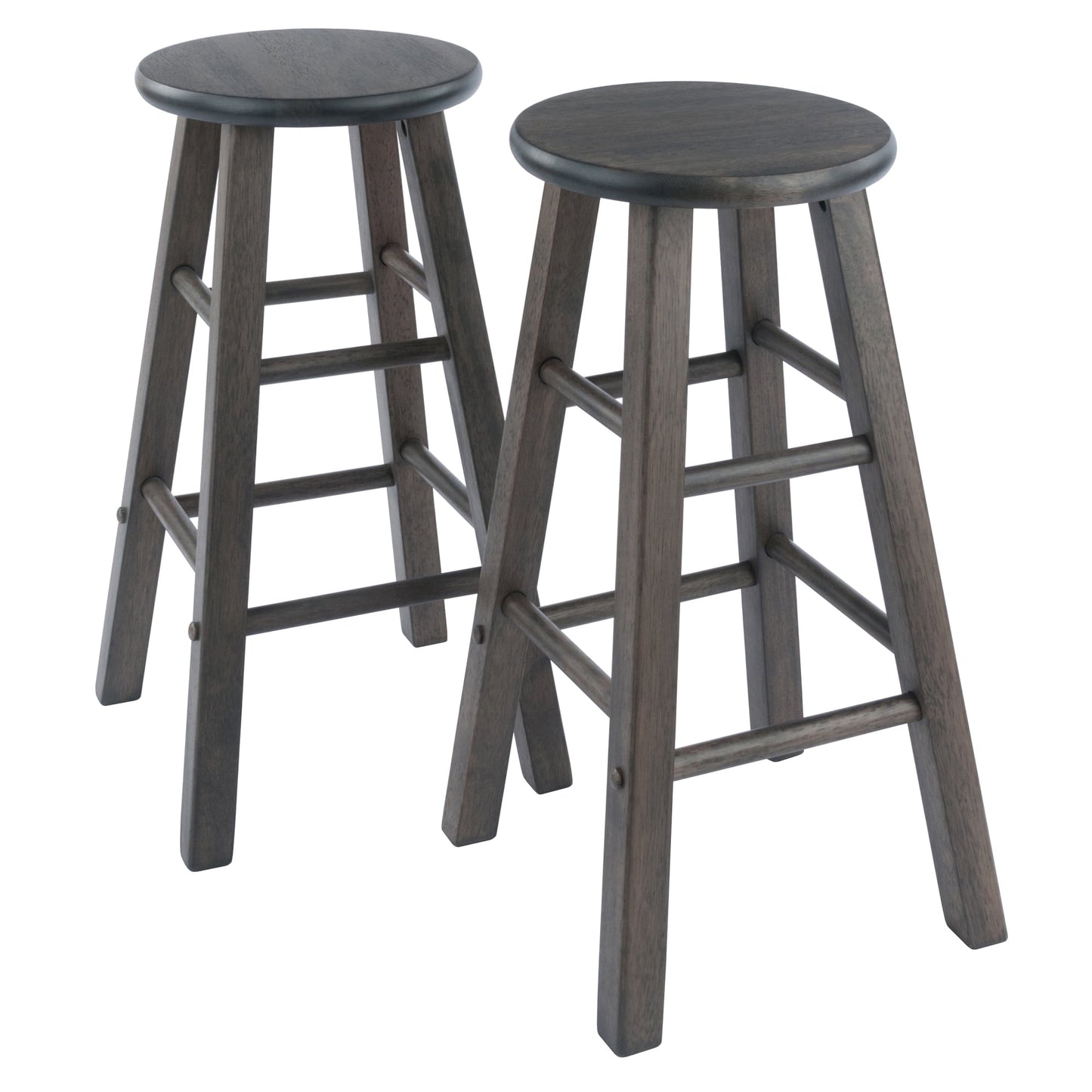 Winsome Element 2-Piece Counter Stools, Oyster Gray Finish