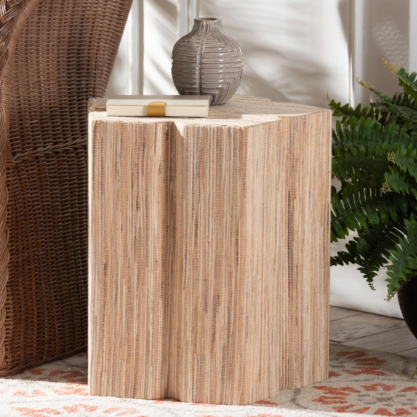 bali & pari Janeth Boho End Table, Natural