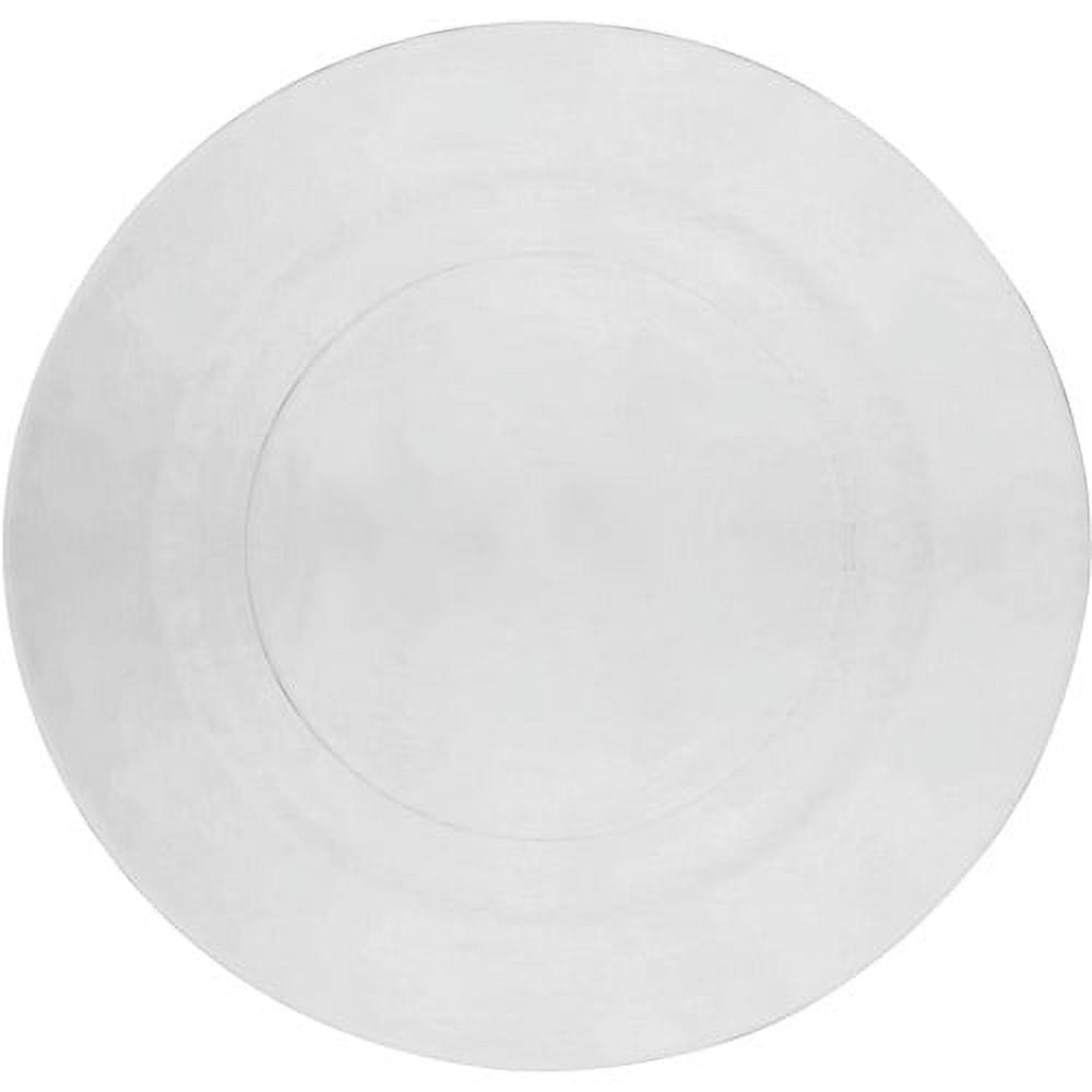 10 Strawberry Street Hammered Glass 10.7" Round Dinner Plate, Set of 6, Clear
