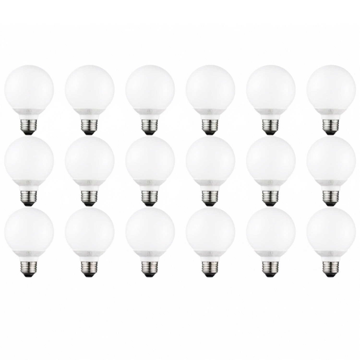 18 Pack Vanity Globe Light Bulbs G25 LED for Bathroom Mirror Decorative, 5W, Dimmable, E26 Round Frosted Decorative Bulb, 5000K Daylight