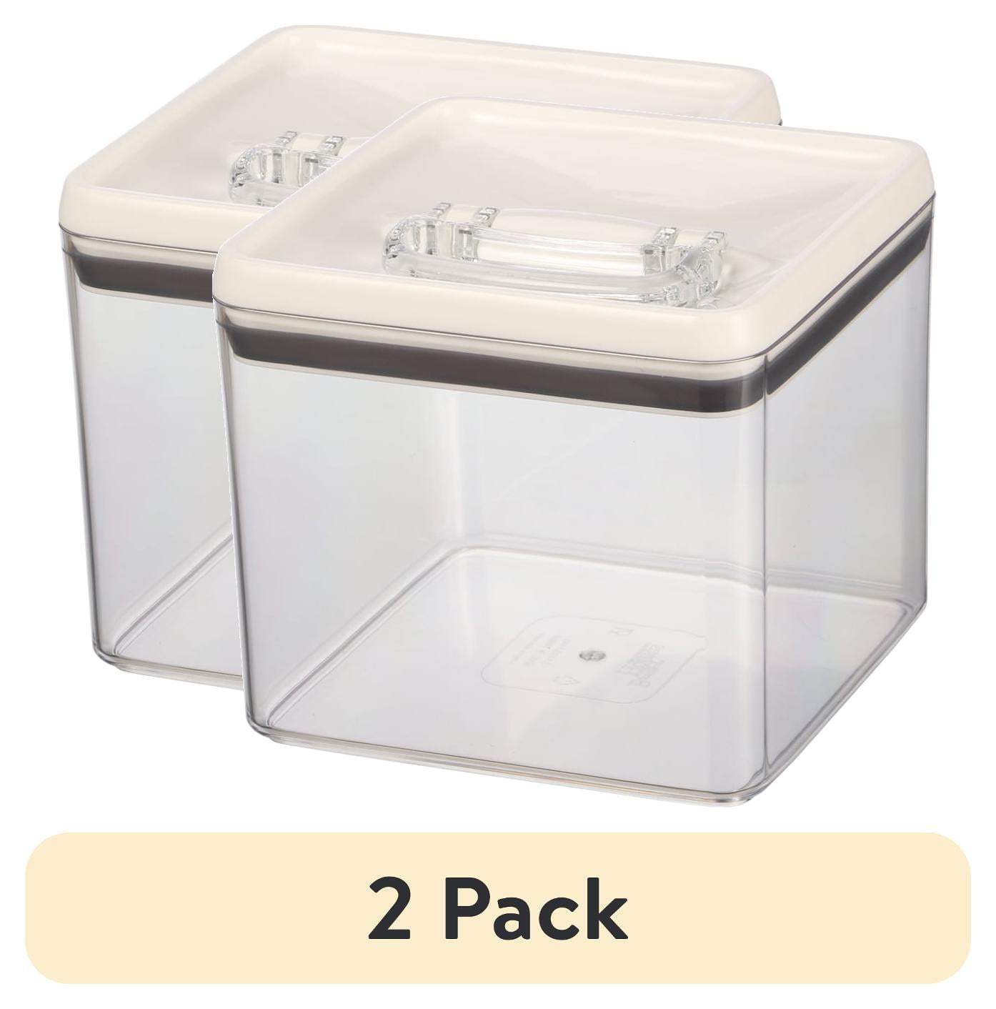 (2 pack) Better Homes & Gardens Flip-Tite Large 19.7 Cup Airtight Bagel Food Storage Container, BPA-Free, Stackable Pantry Canister