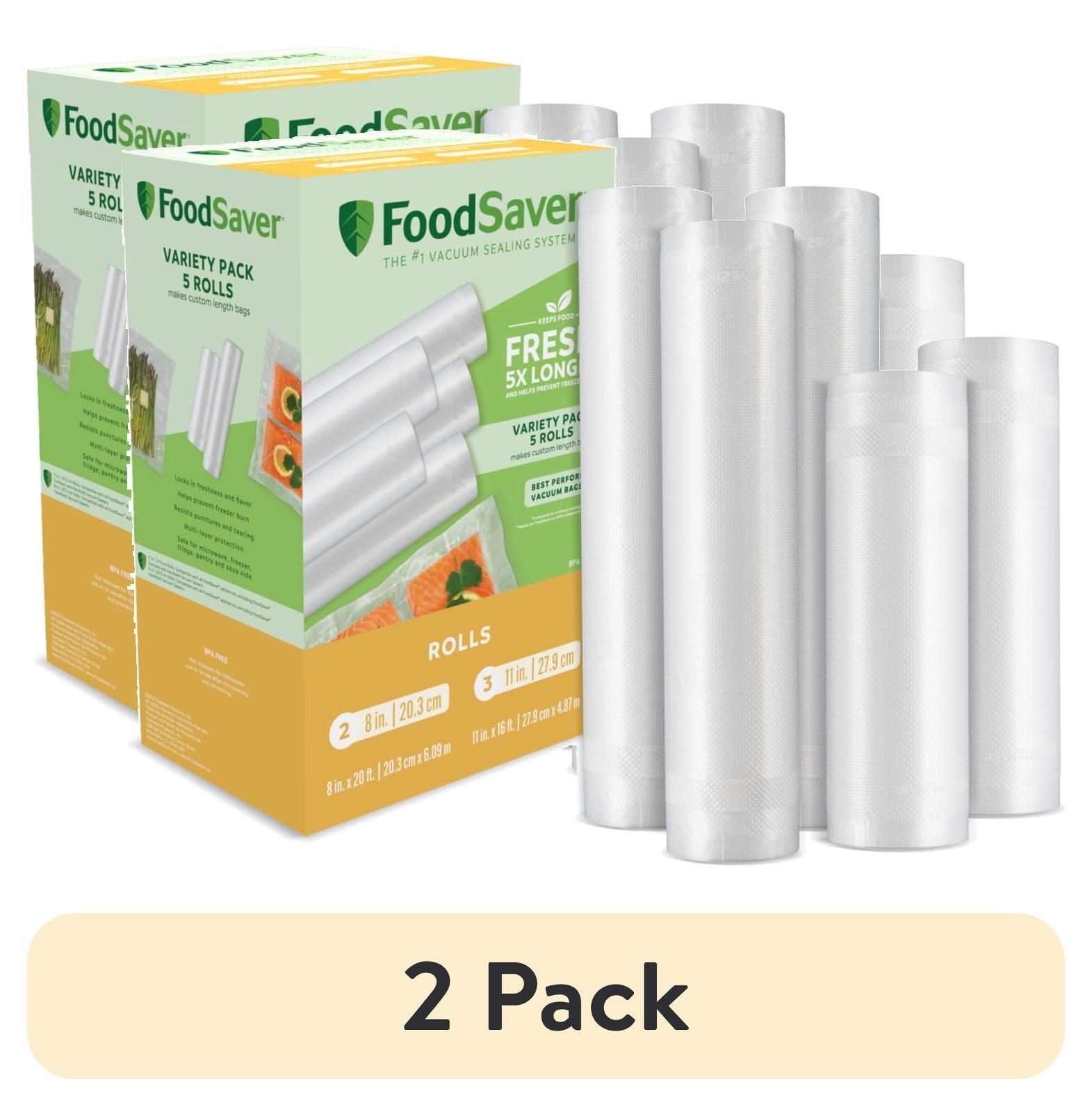 FoodSaver 8" x 11' Vacuum Heat-seal Rolls Combo Pack, 5 Count