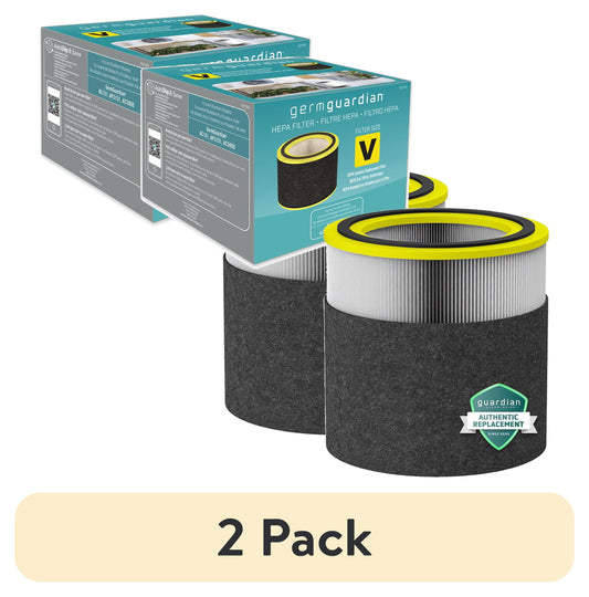 (2 pack) GermGuardian Air Purifier Replacement Filter V, FLT151, HEPA Pure, 1095 Sq ft., AirSafe Series, AC151