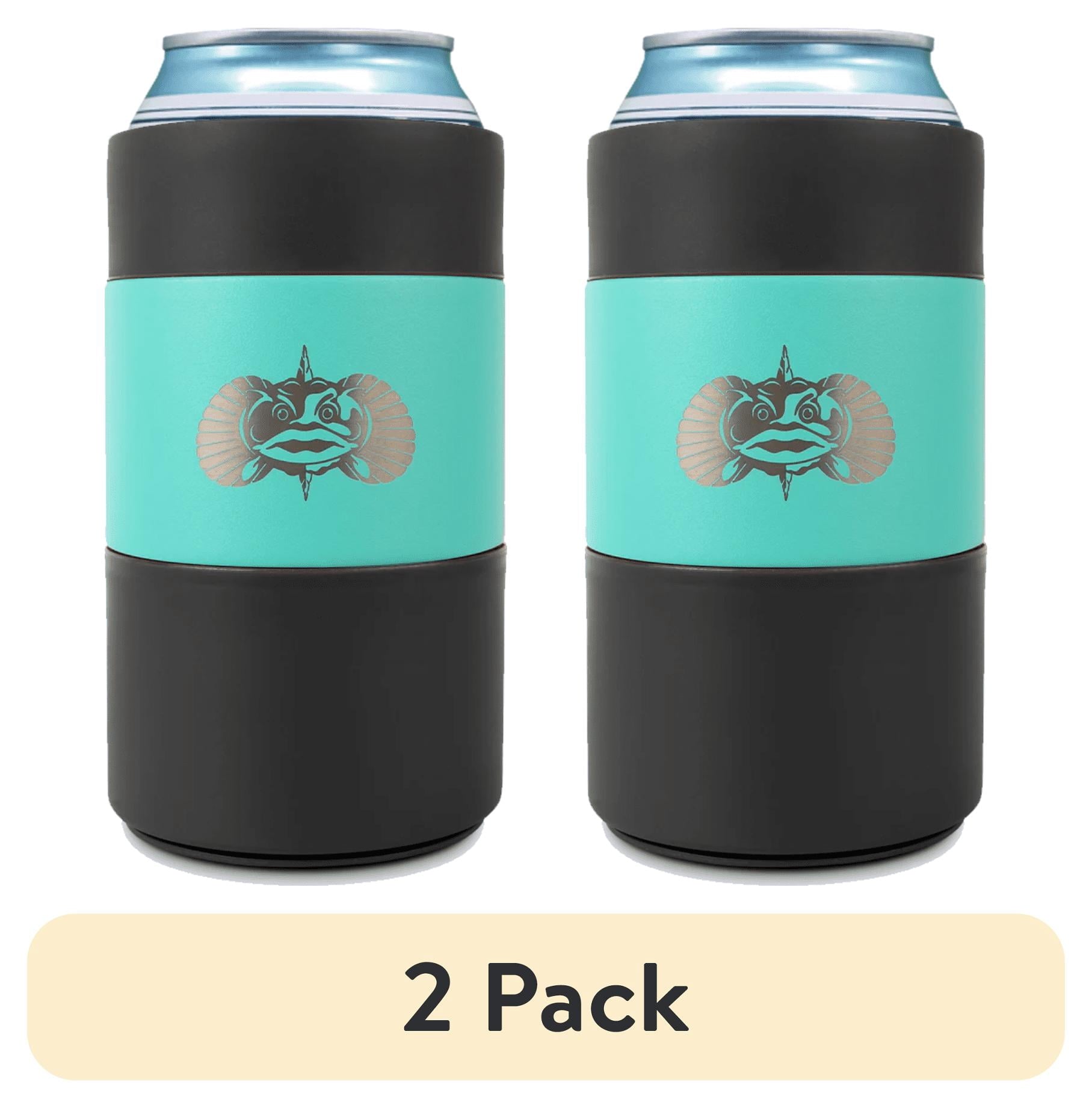 (2 pack) Toadfish Non-Tipping Can Cooler Sleeve 12 oz â€“ SmartGrip Suction Base, Insulated, Universal Fit, Teal
