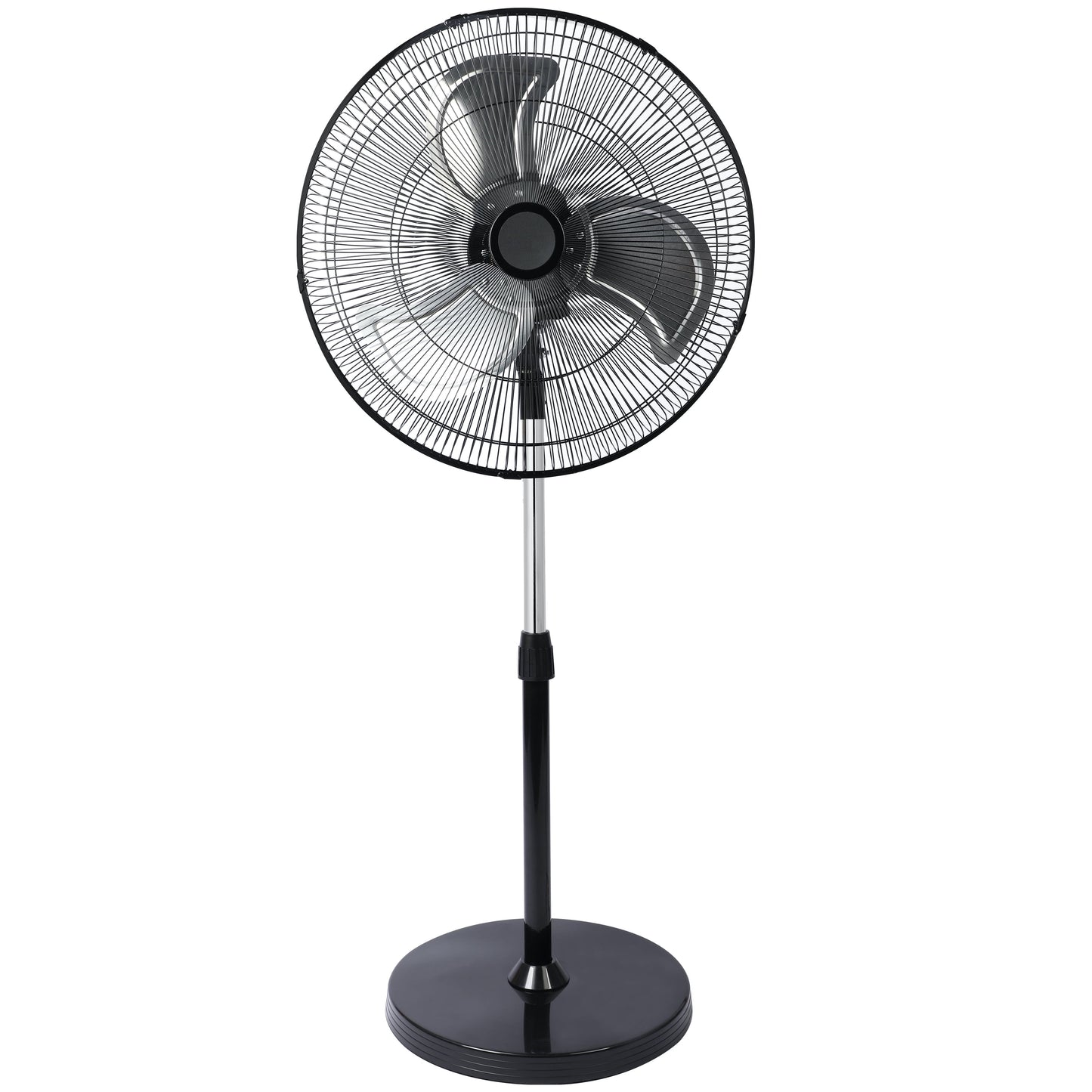 20 Inch Pedestal Standing Fan, Heavy Duty Industrial Stand Fan with 3 Speeds & 90Â° Adjustable Tilt, Metal Oscillating Floor Fan, Max 3600 CFM Air Circulator for Warehouse, Garage, Home & Office