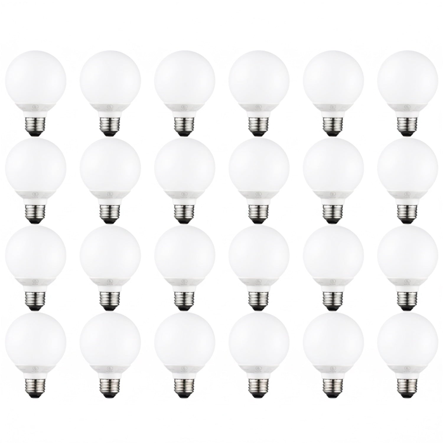 24 Pack Vanity Globe Light Bulbs G25 LED for Bathroom Mirror Decorative, 5W, Dimmable, E26 Round Frosted Decorative Bulb, 5000K Daylight