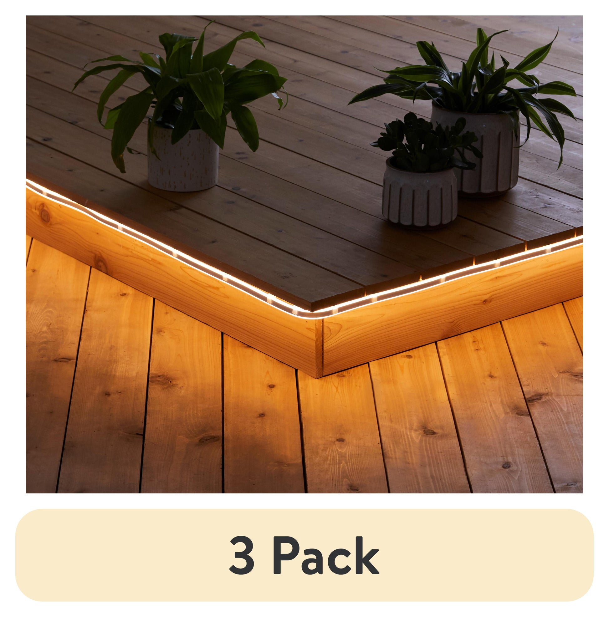 Better Homes & Gardens 16.4-Foot Plug-In White Neon Rope Flex Light, Double-Sided Glow, Indoor/Outdoor Use, Flexible Accent Lighting