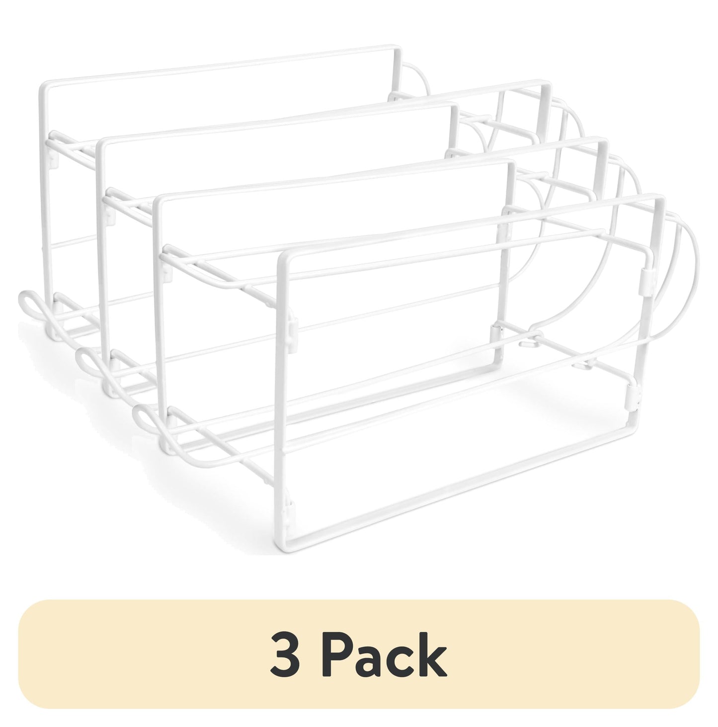 (3 pack) Mainstays 2-Tier Beverage and Drink Dispenser Stand, Countertop Organizer for Water, Juice and Party Beverage Service, White