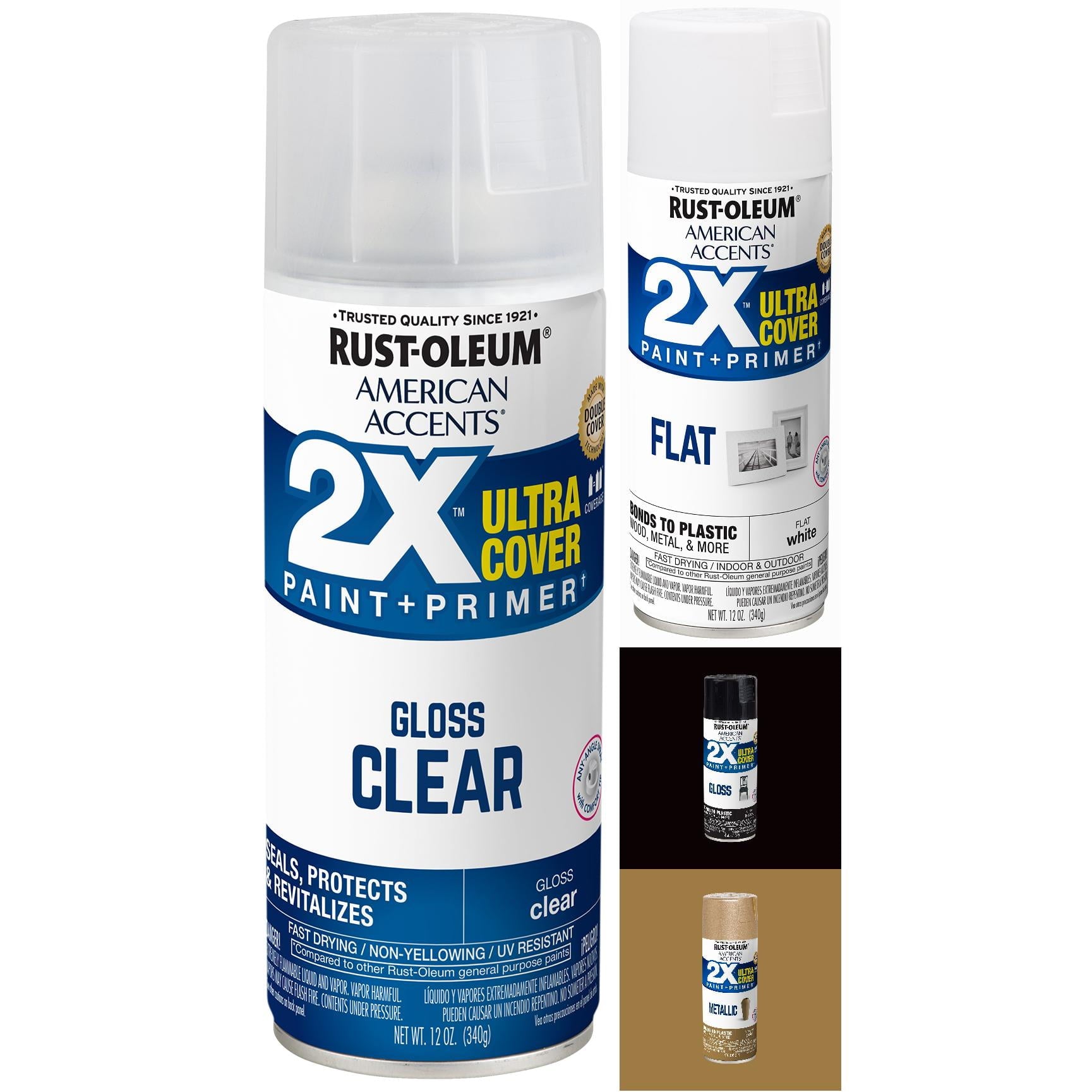 4-Pack, Rust-Oleum American Accents Ultra Cover 2X in Assorted Colors