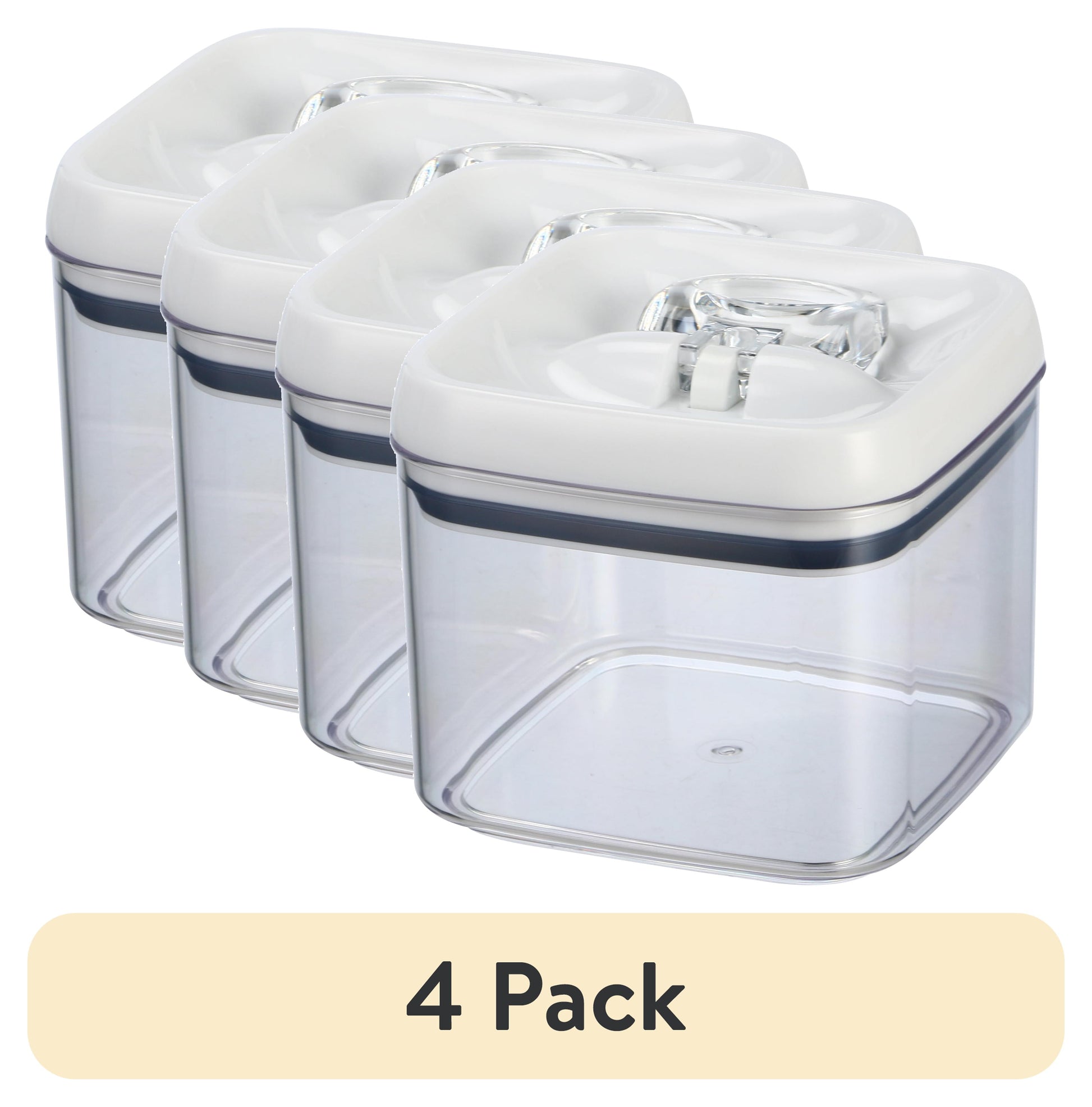 (2 pack) Better Homes & Gardens Canister - 6.2 Cup Flip-TiteÂ® Square Food Storage Container, Made for Pantry Organization and Food Storage