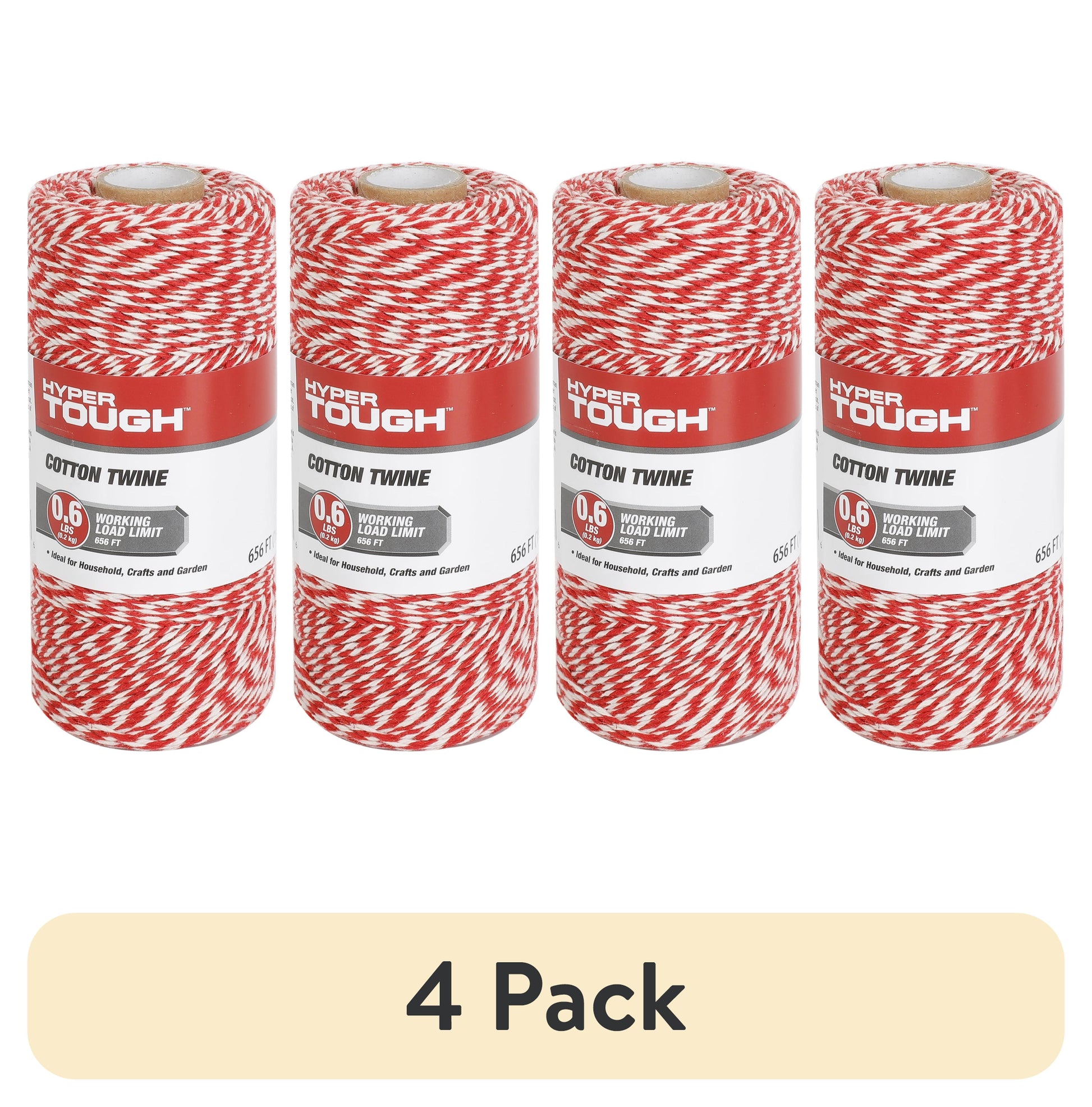 Hyper Tough 656-Foot Cotton Candystripe Craft Twine