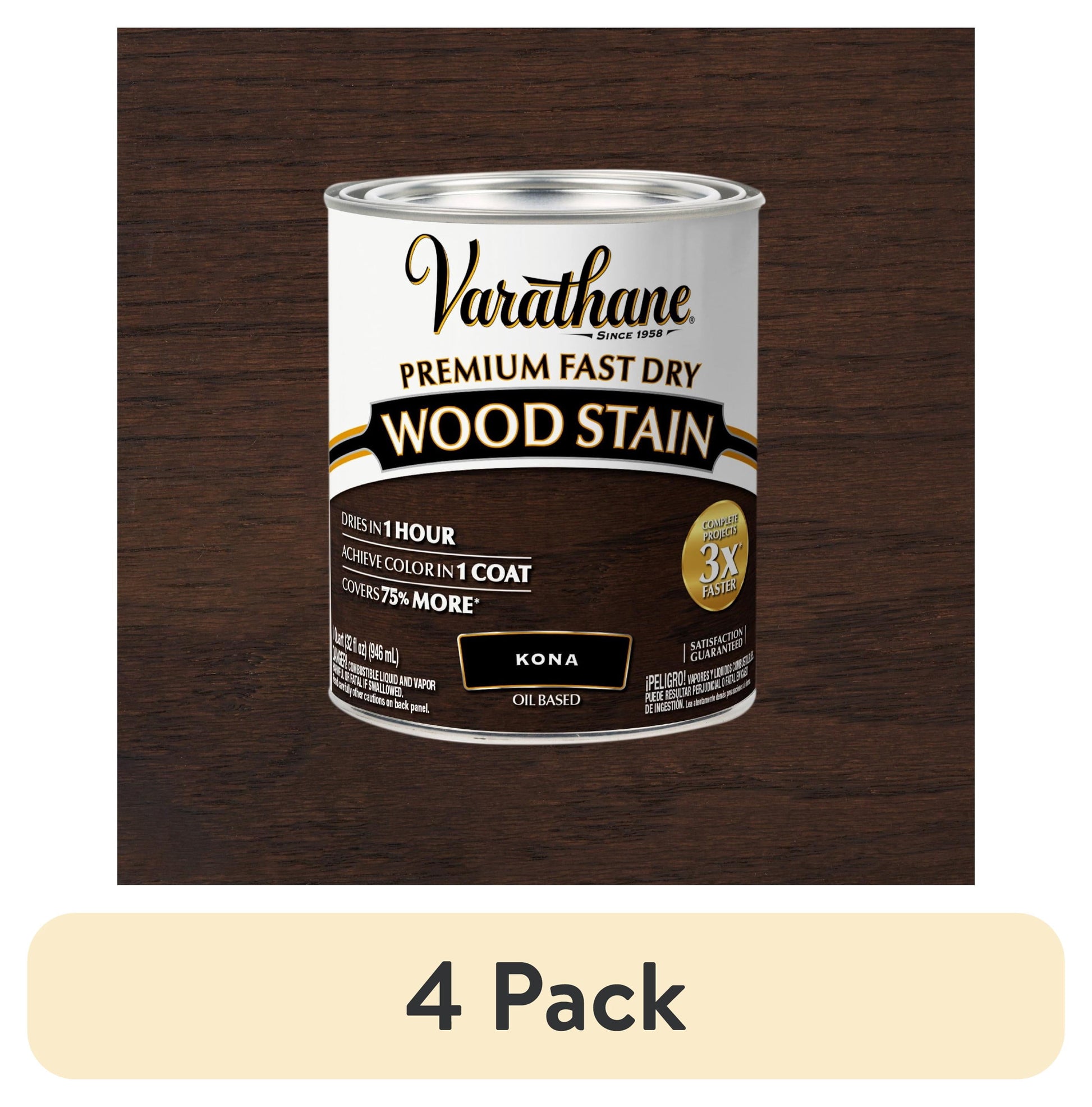Kona, Varathane Premium Fast Dry Wood Stain-262010, Quart